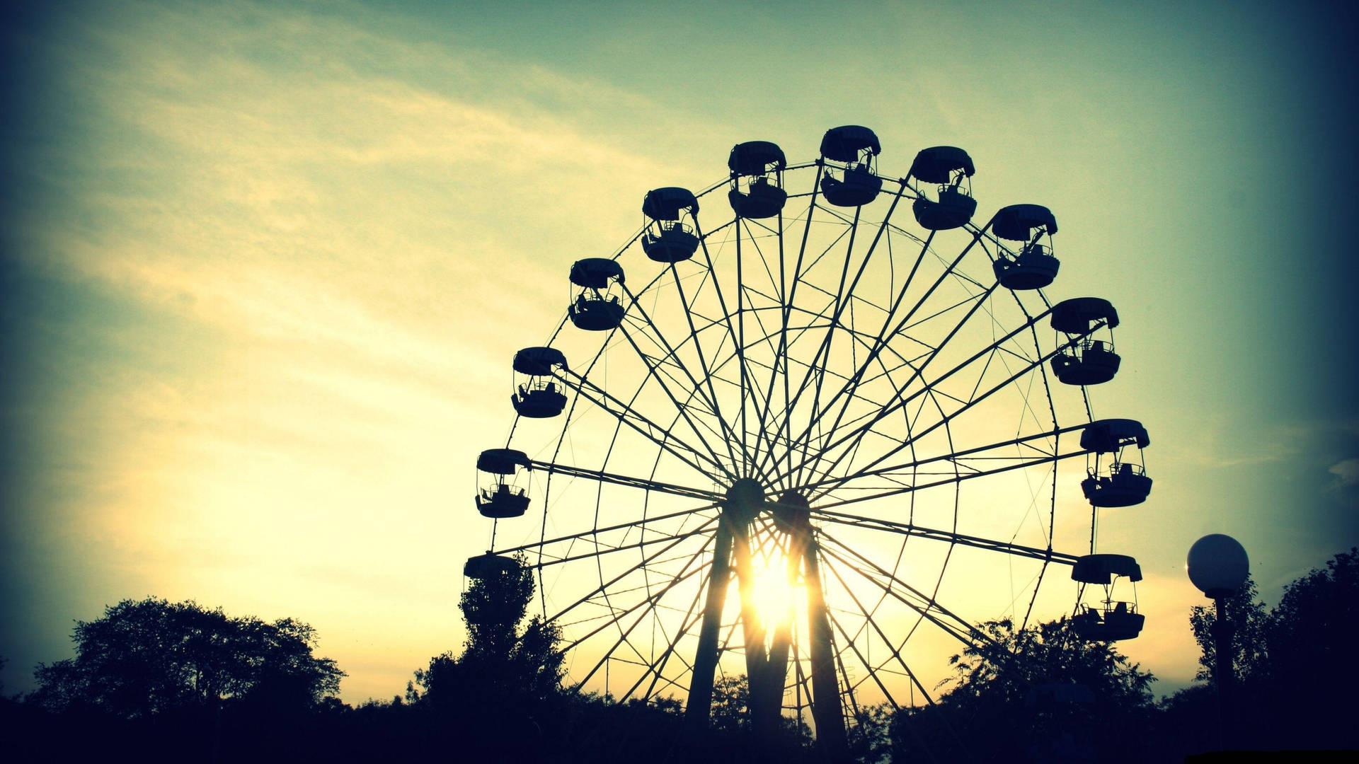 Ferris Wheel Dark Image Background