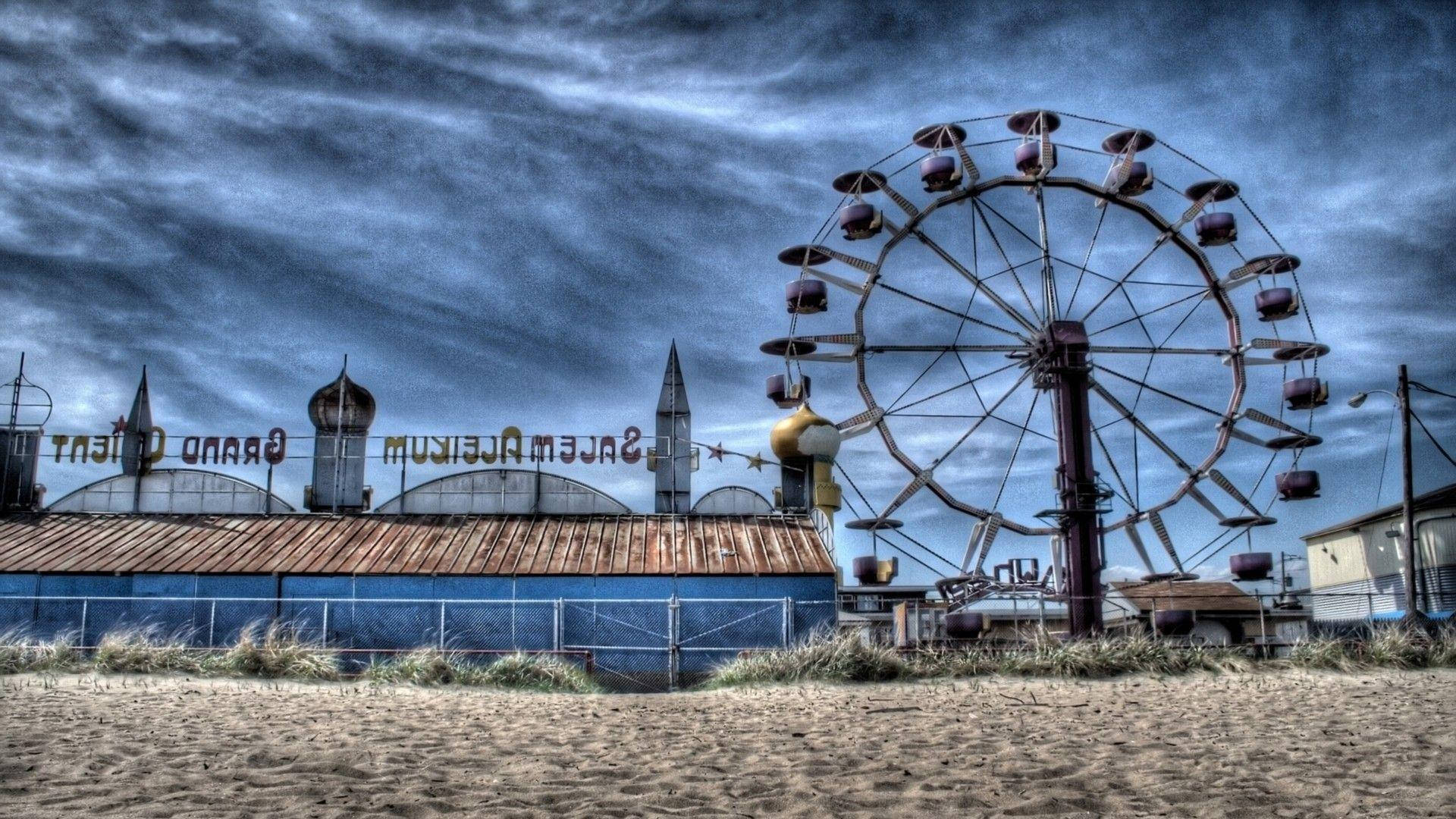 Ferris Wheel Orchard Beach Background