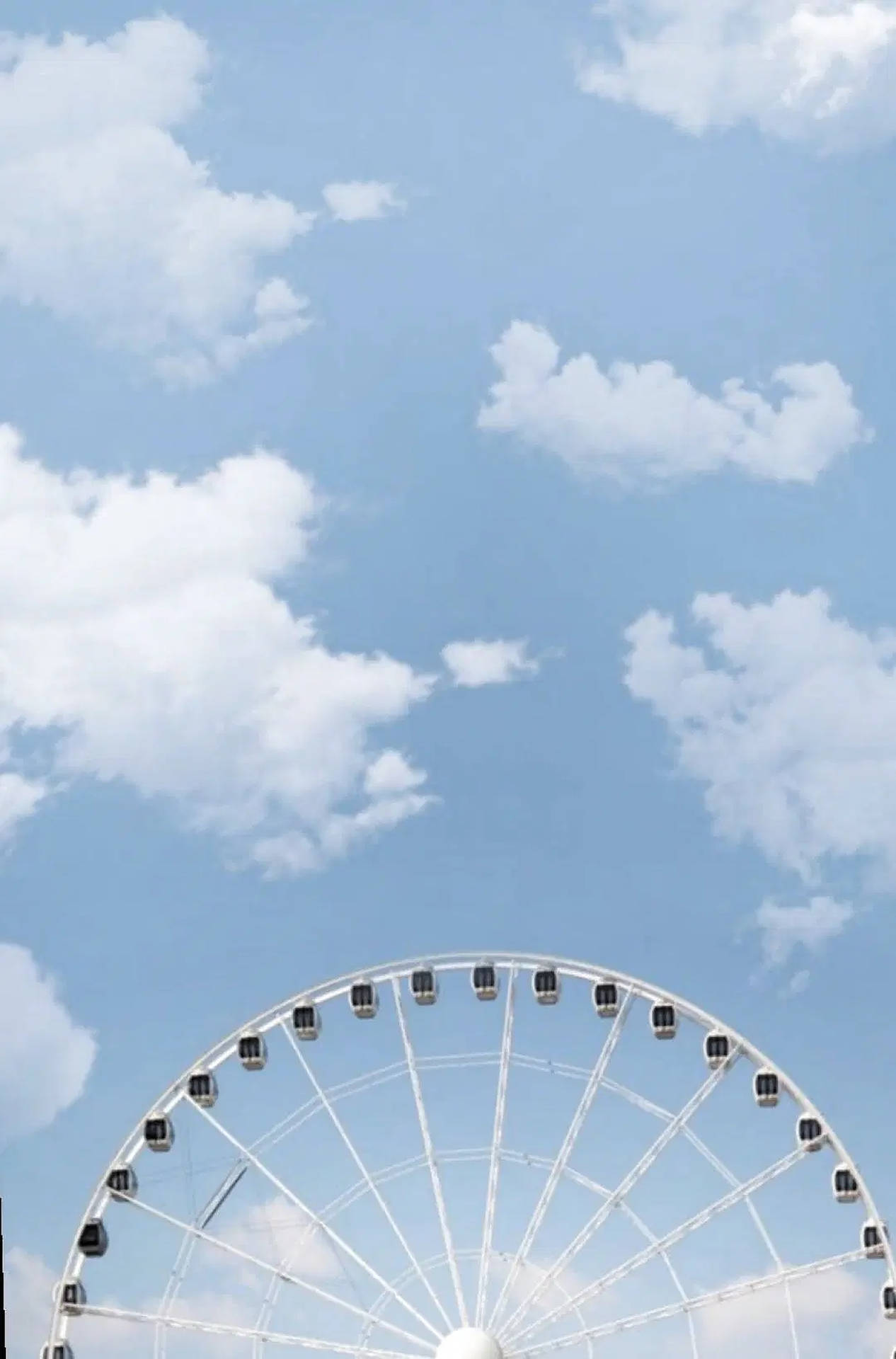 Ferris Wheel Pastel Sky Background Background