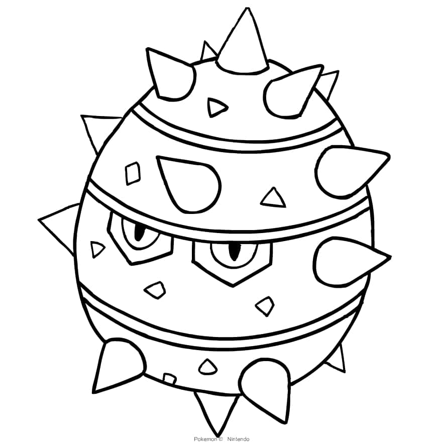 Ferroseed Black Outline Background