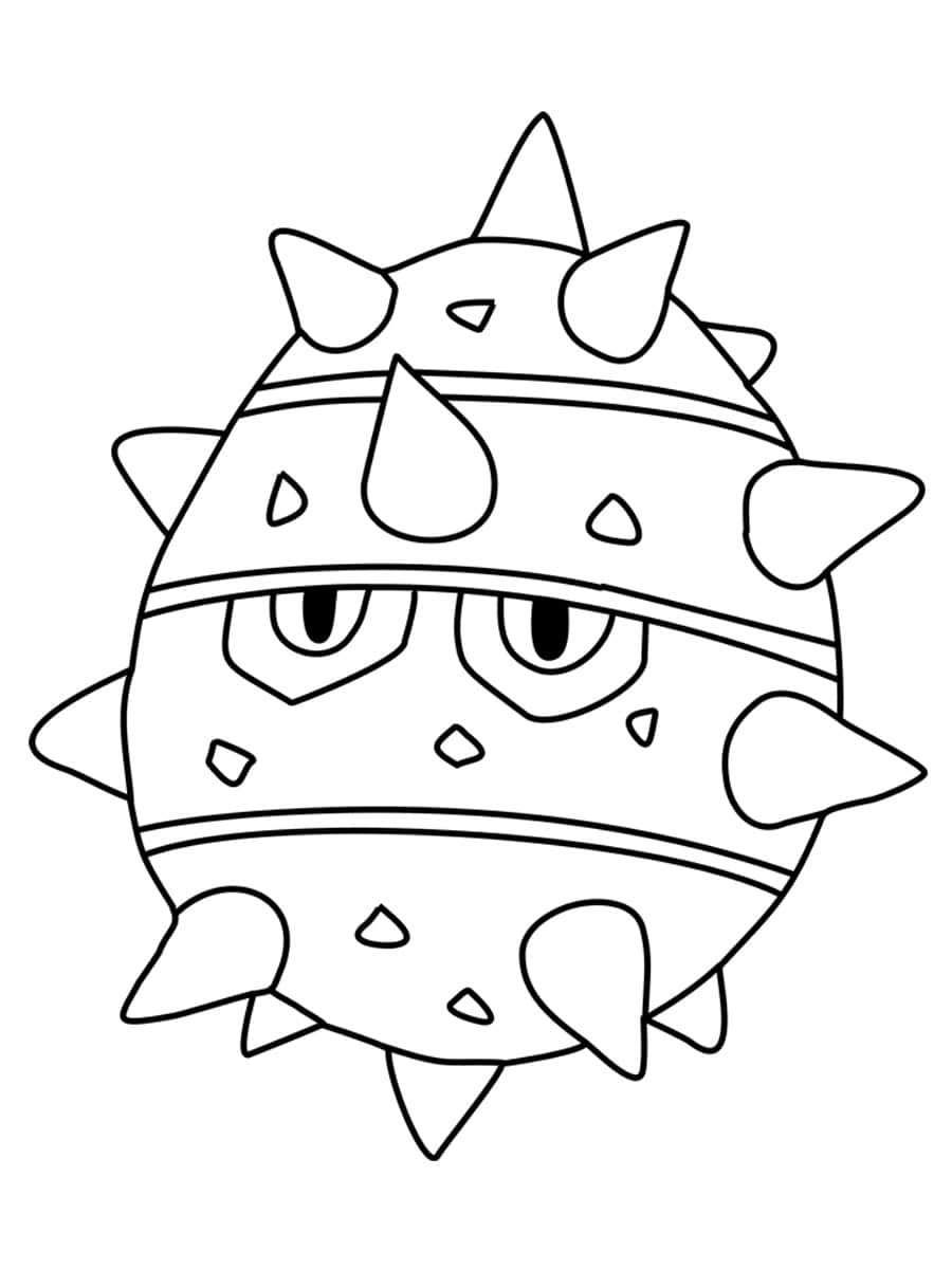 Ferroseed Black Outline Background