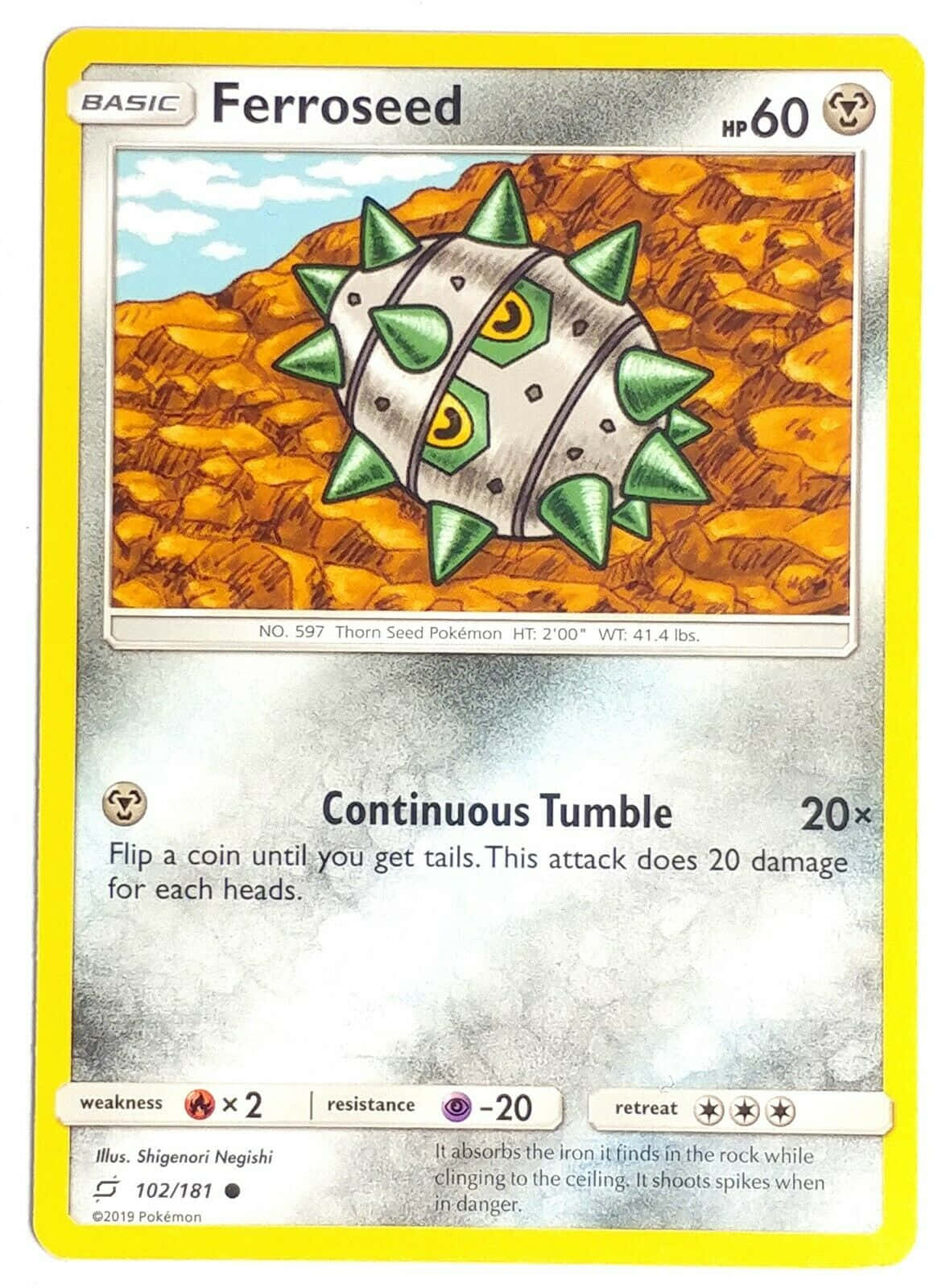 Ferroseed Continuous Tumble Background