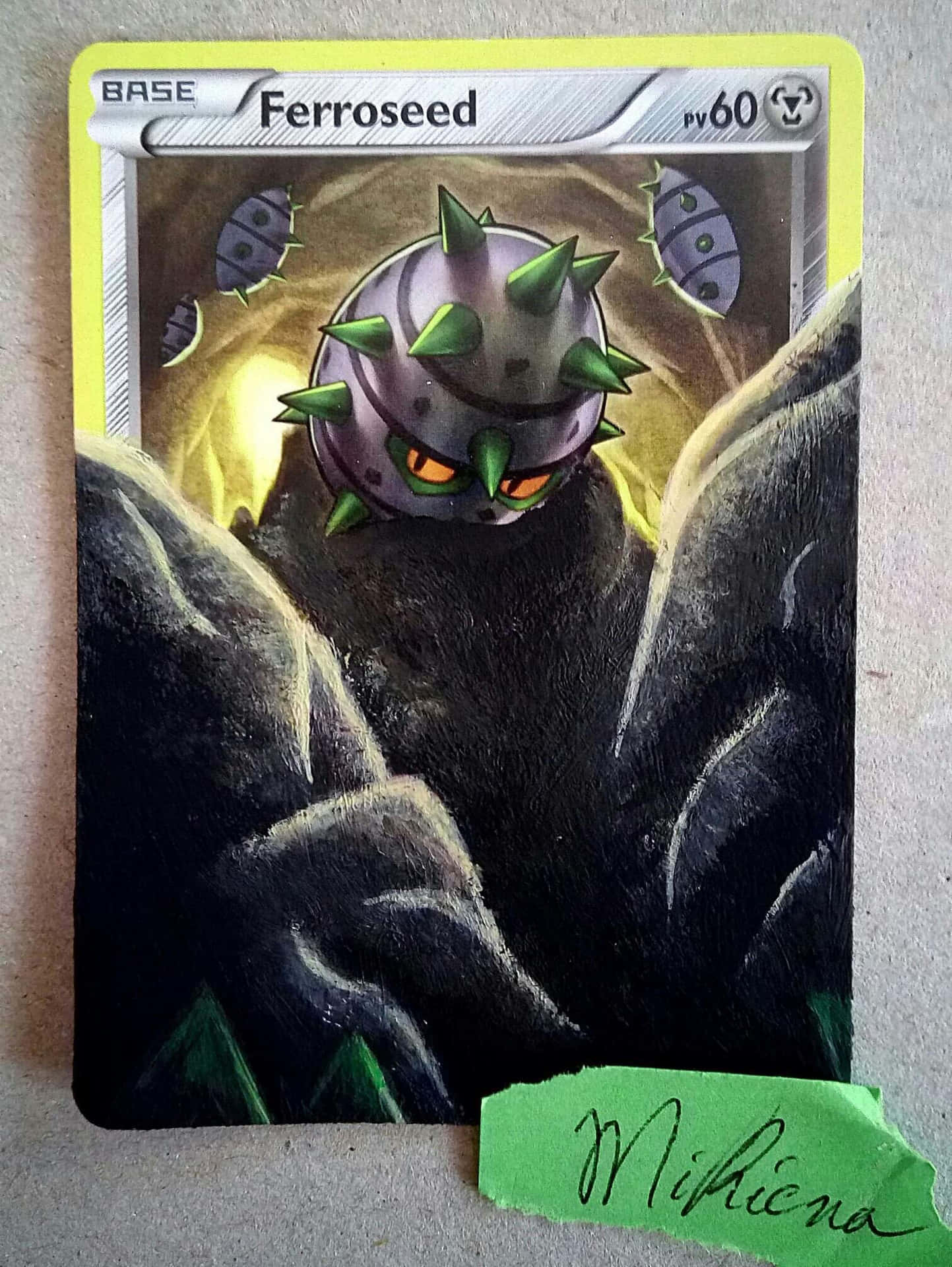 Ferroseed Pokemon Card Background