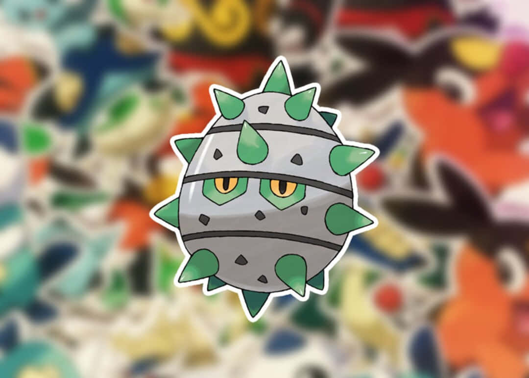 Ferroseed White Outline Background