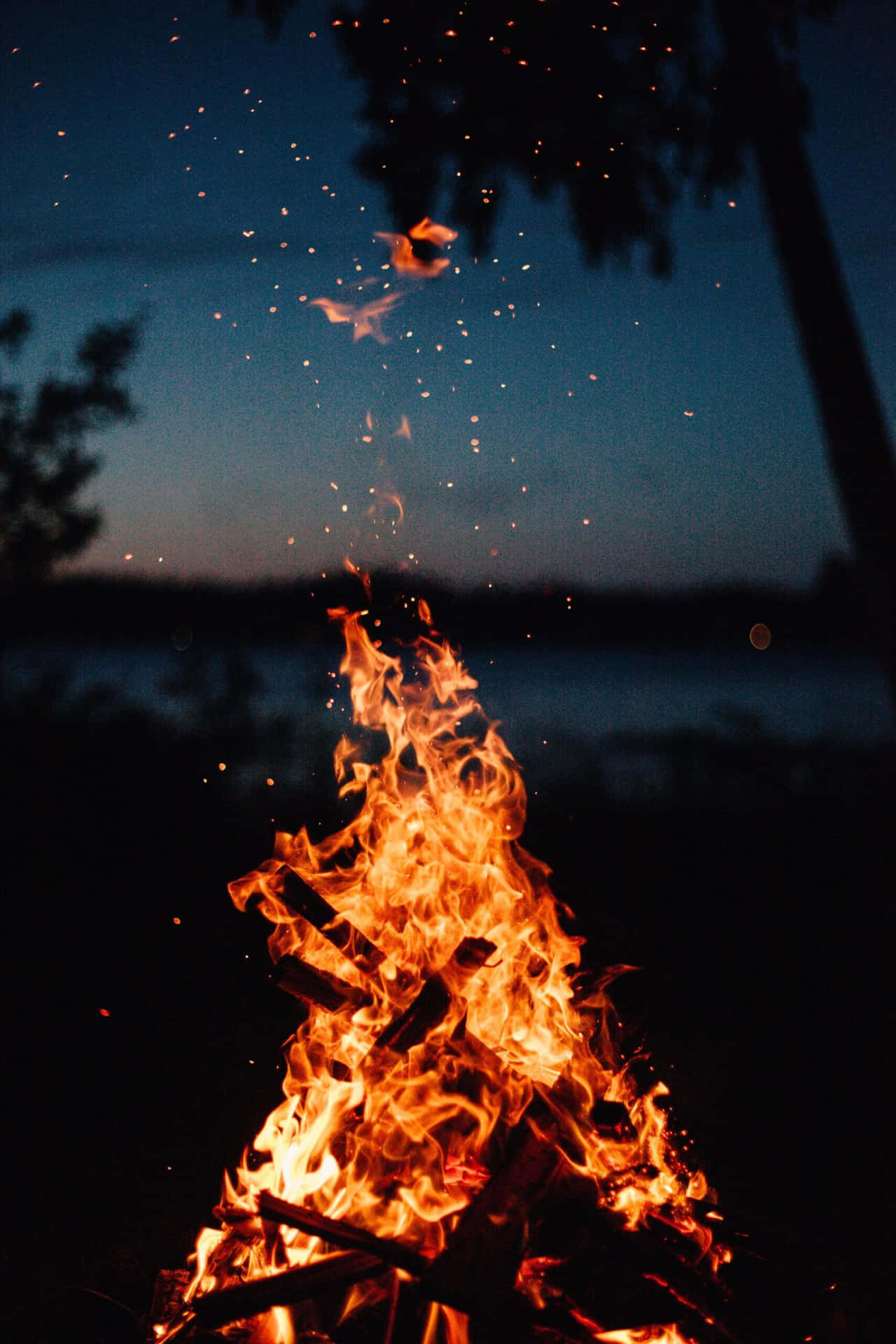 Fervent Campfire Phone Background