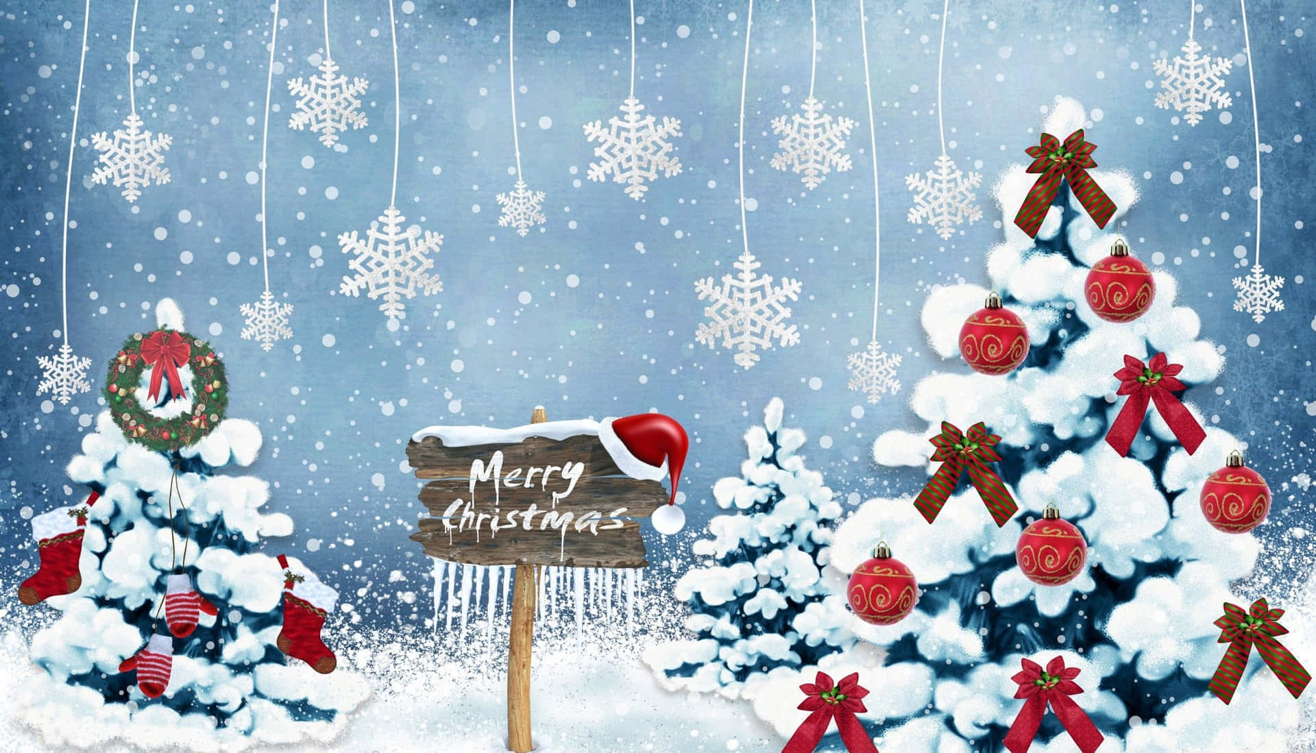 Festive And Cool Christmas Wallpaper Background