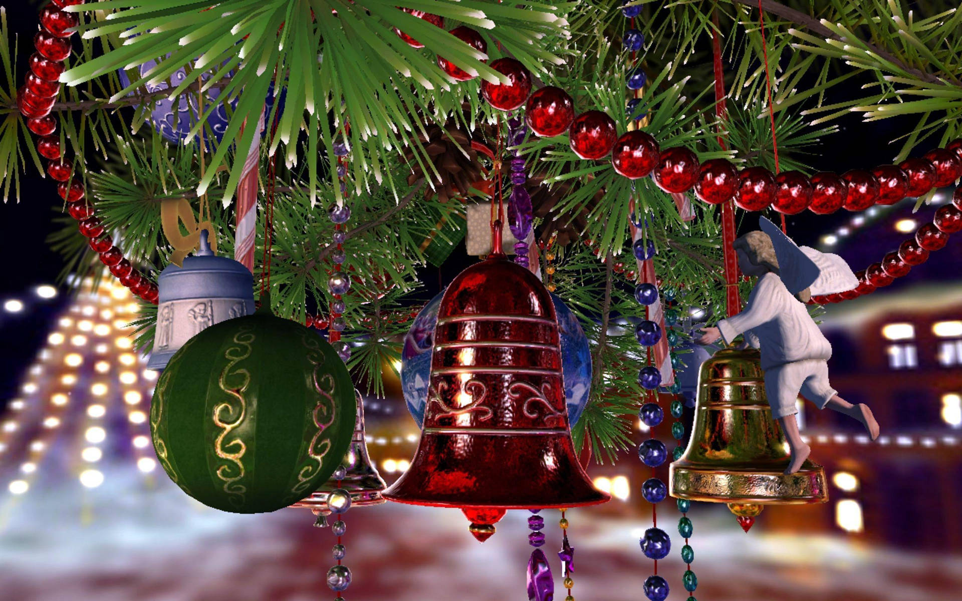 Festive Christmas Bells Background