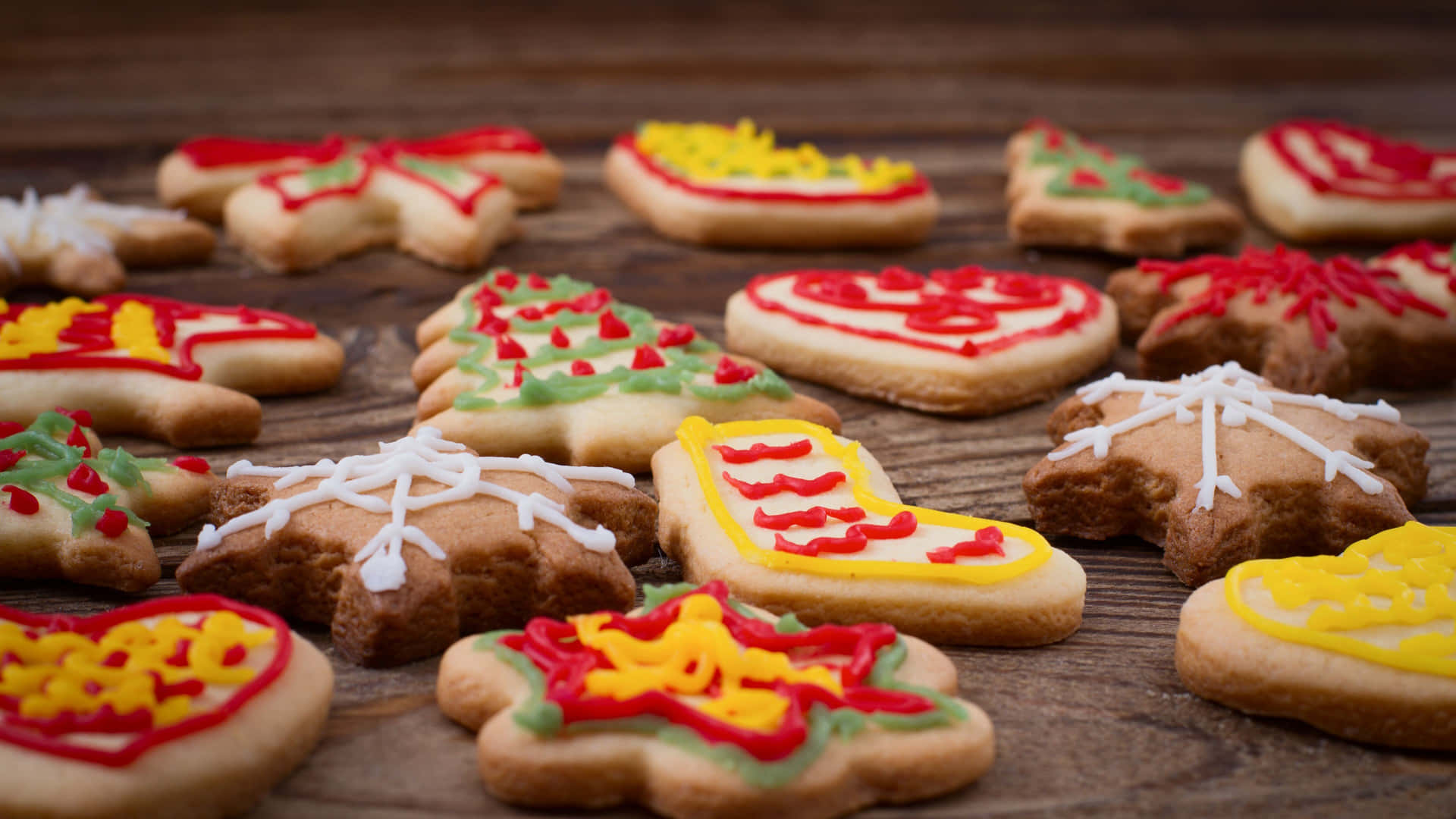 Festive Christmas Cookies Assortment Background