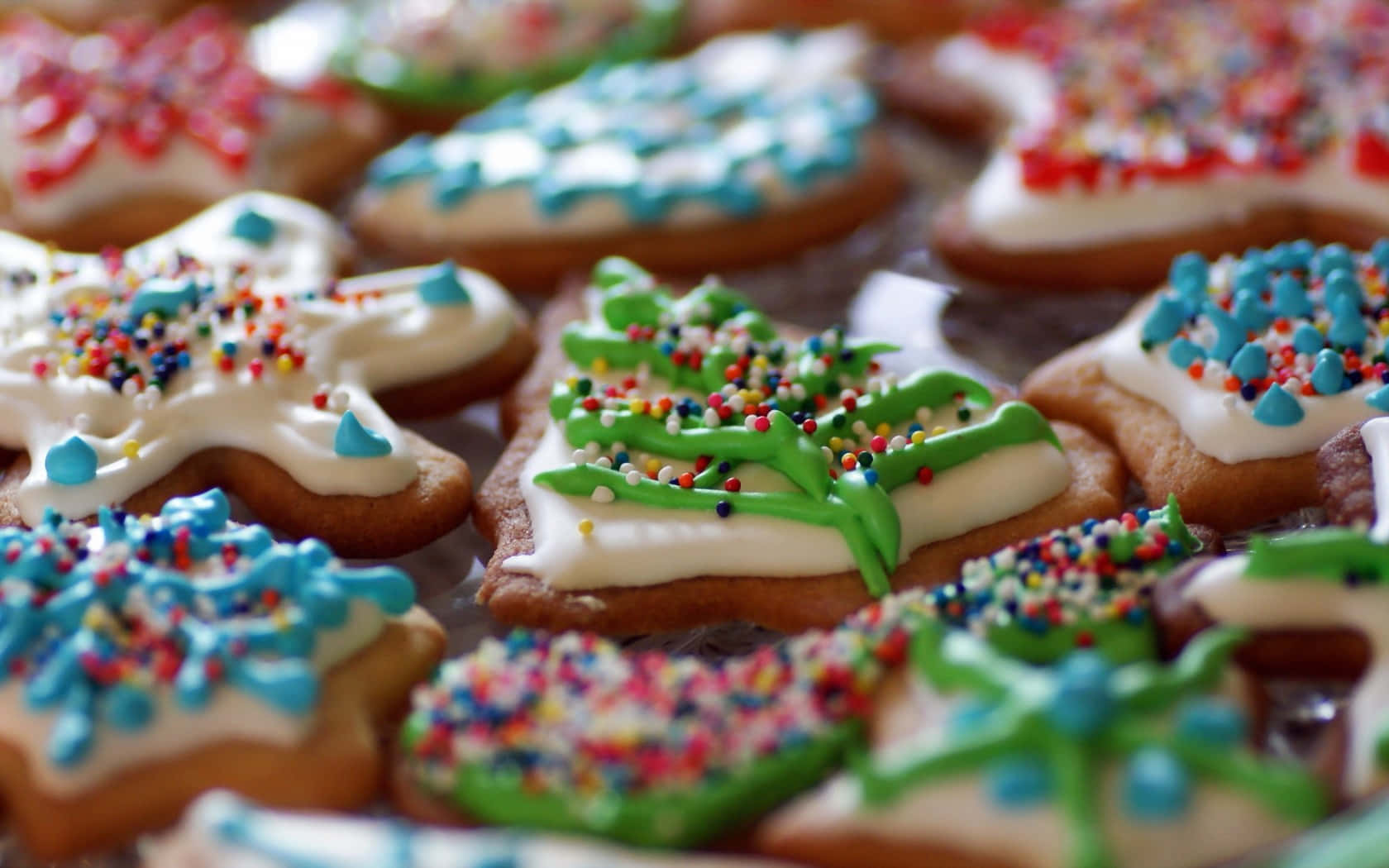 Festive Christmas Cookies Assortment Background
