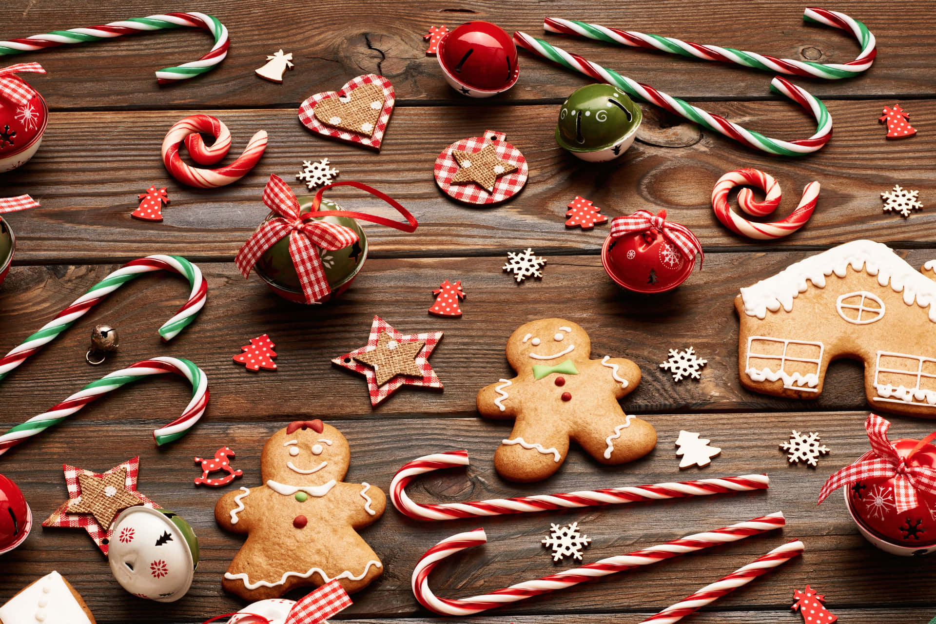 Festive Christmas Cookiesand Decorations Background