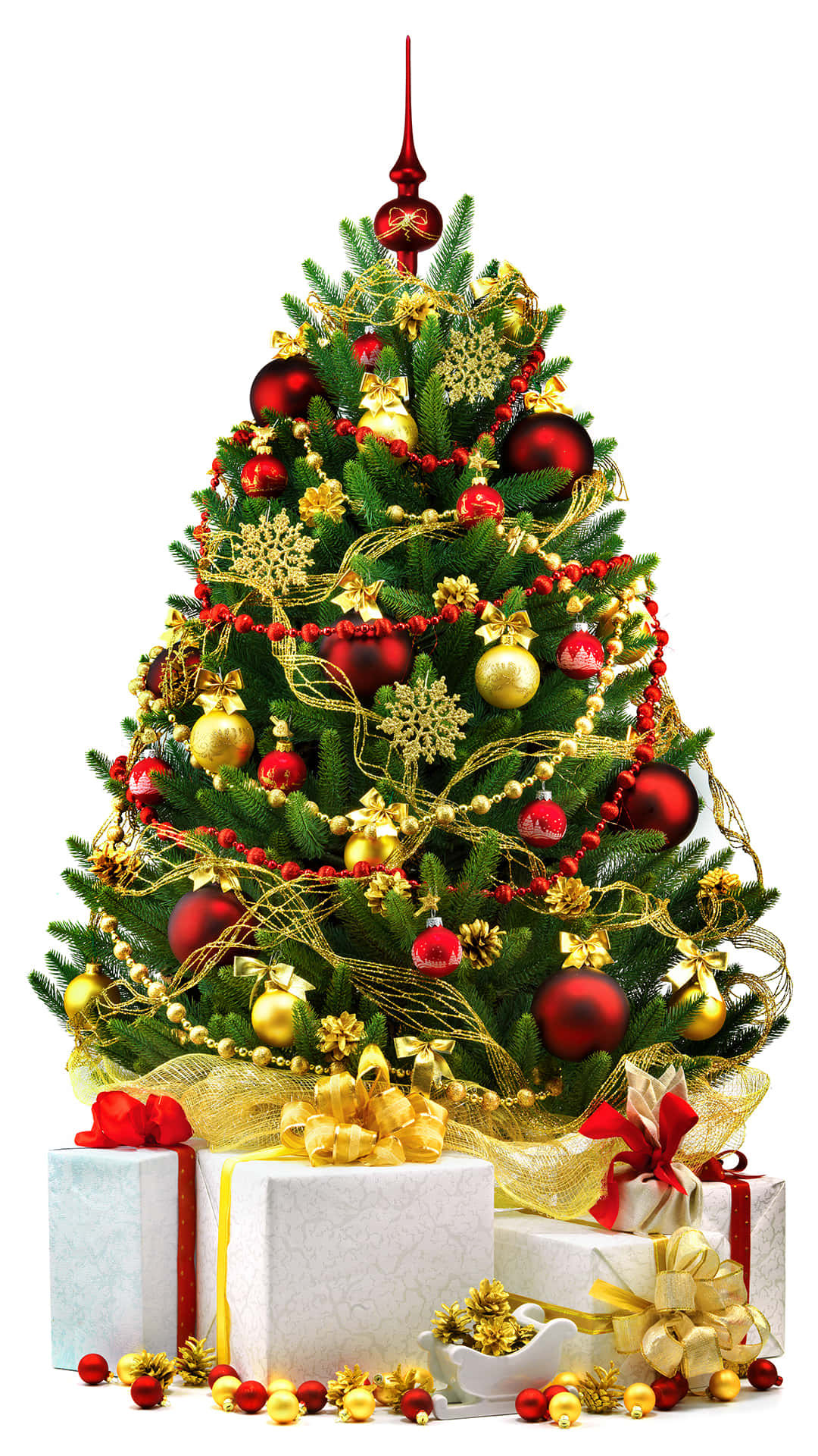 Festive Christmas Tree With Gifts.jpg