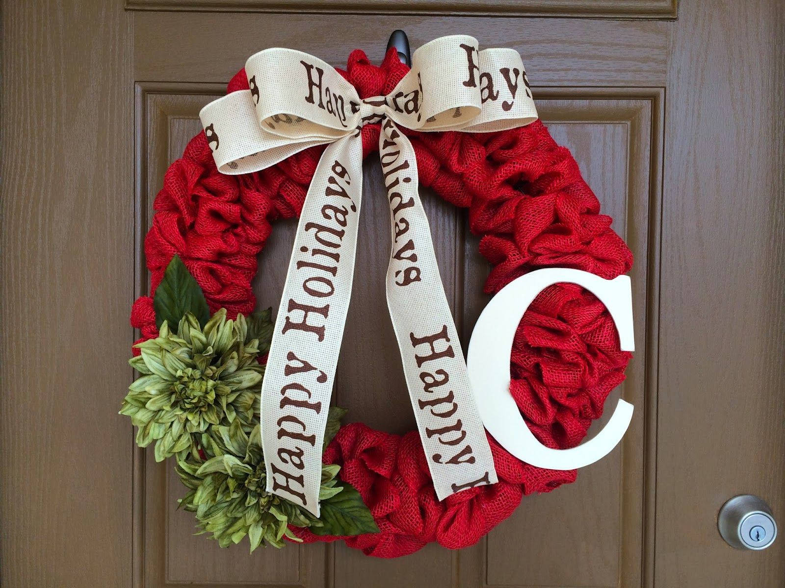 Festive Christmas Wreath With Red Berries