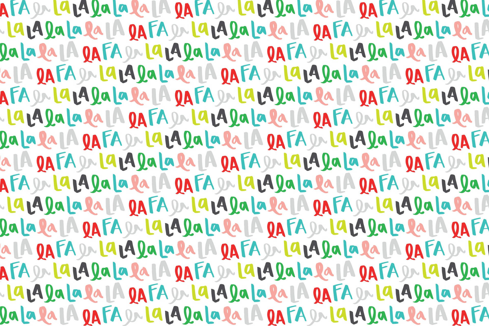 Festive Fa La La La La Lyrics Typography