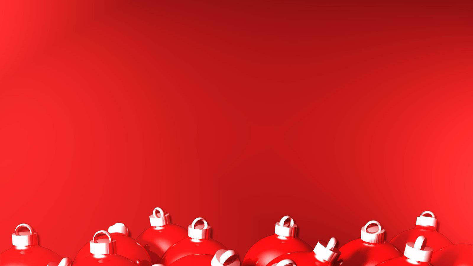 Festive Glistening Christmas Ornaments On A Regal Red Background Background