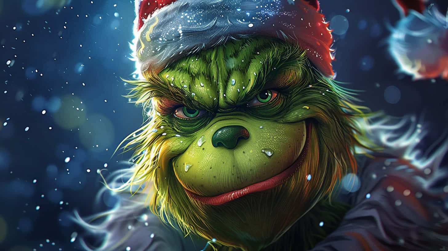 Festive Grinch Portrait Background