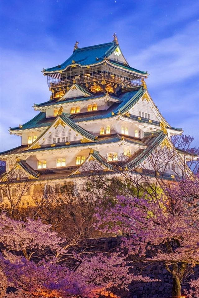 Festive Looking Himeji Castle Background
