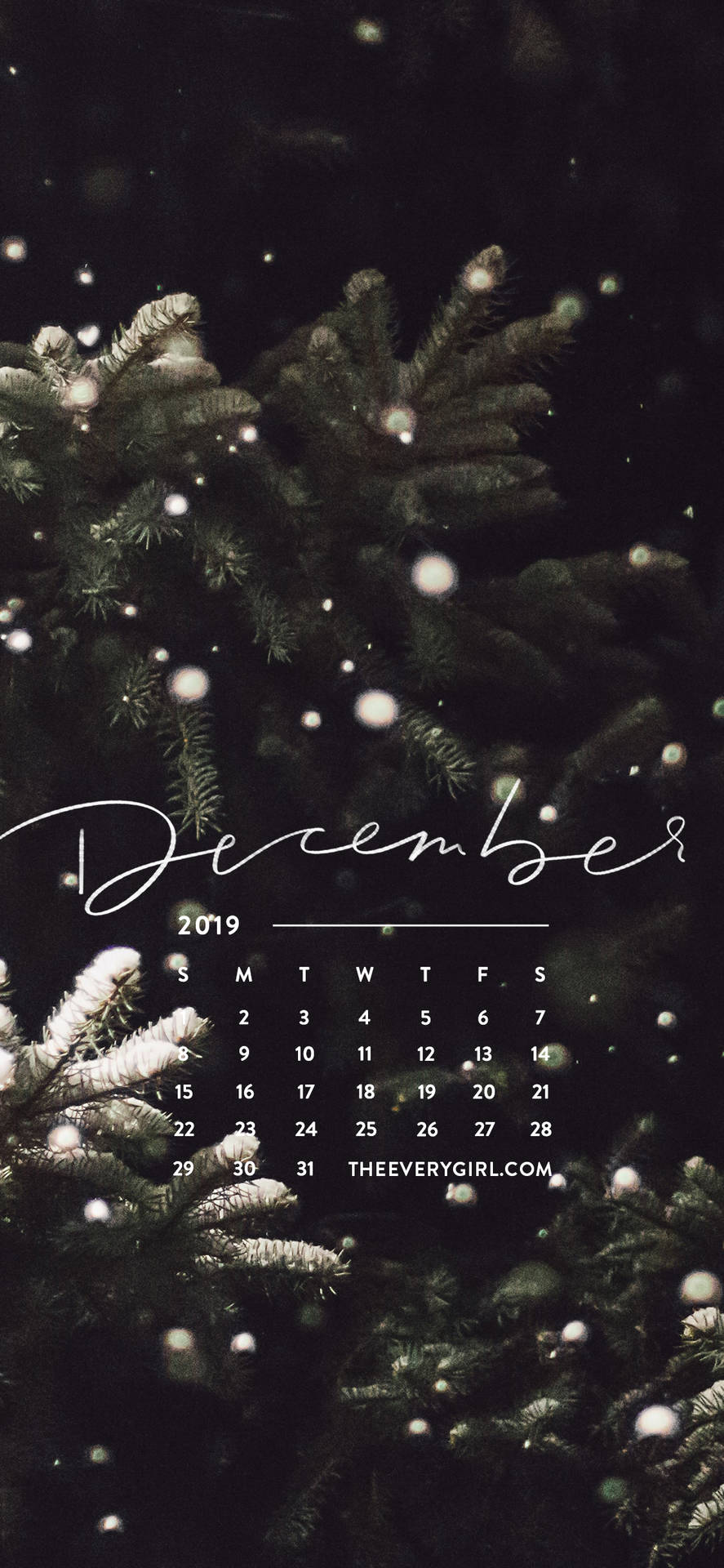 Festive Minimalist December Christmas Iphone Wallpaper Background