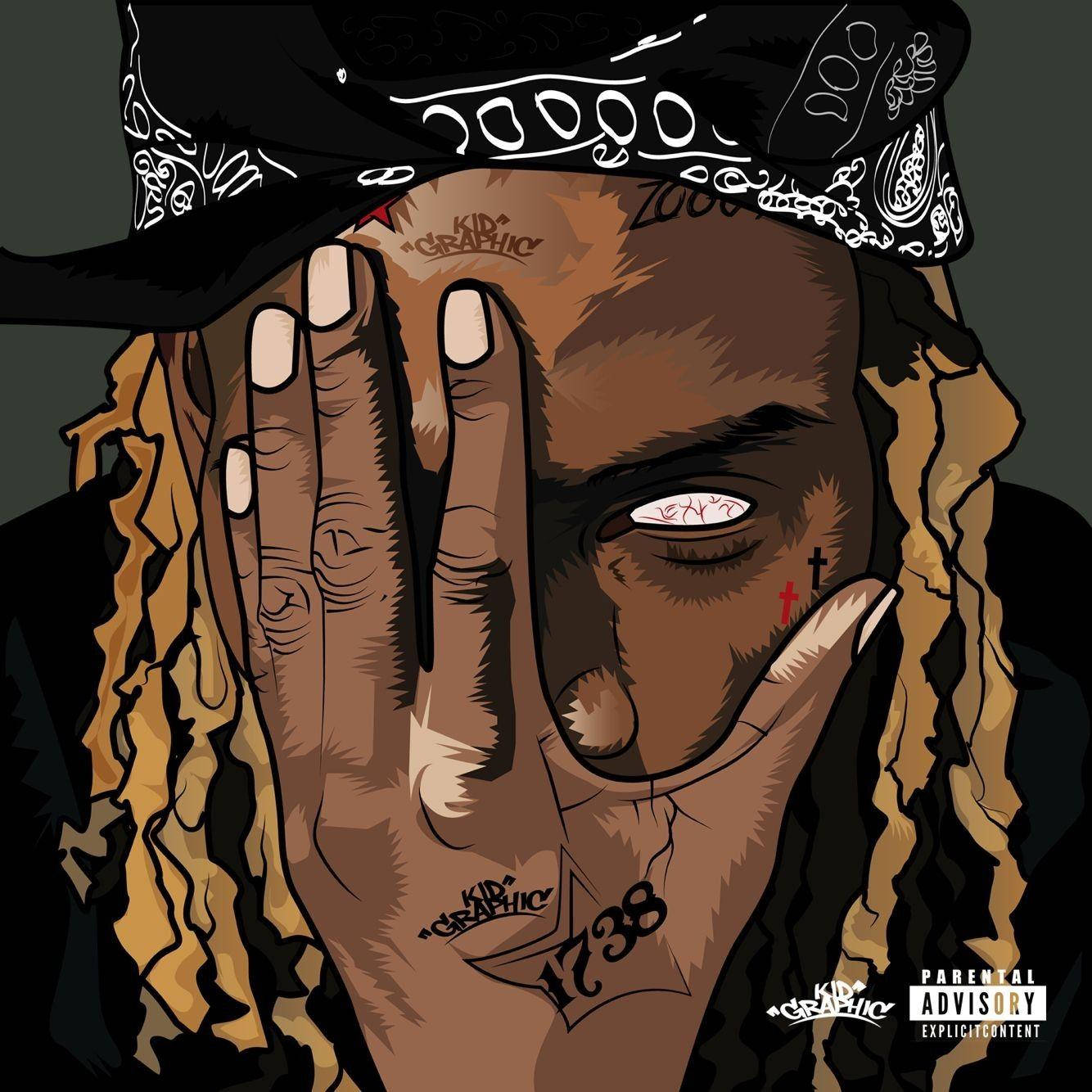 Fetty Wap Gangster Cartoon Background