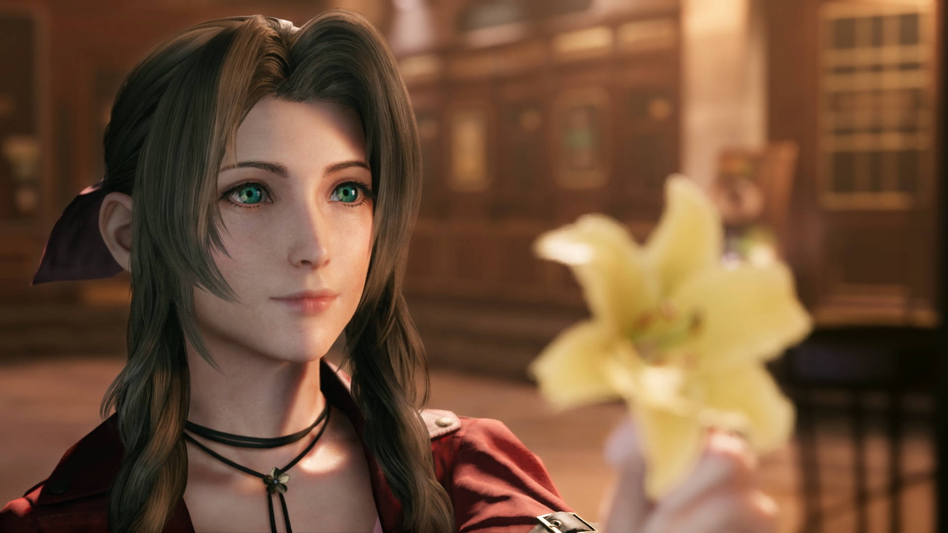 Ff7 Aerith Yellow Flower Background