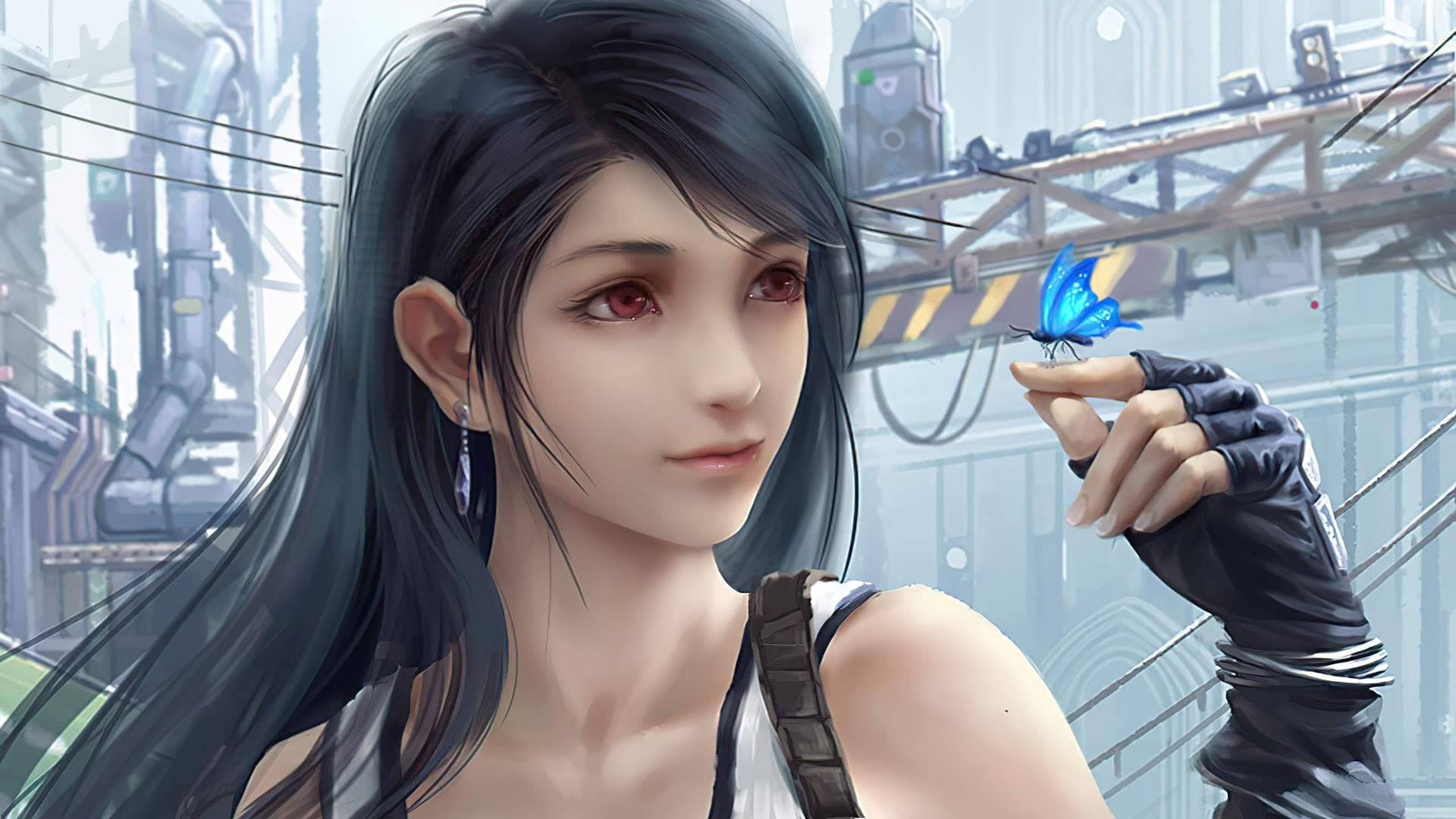Ff7 Butterfly Tifa Background