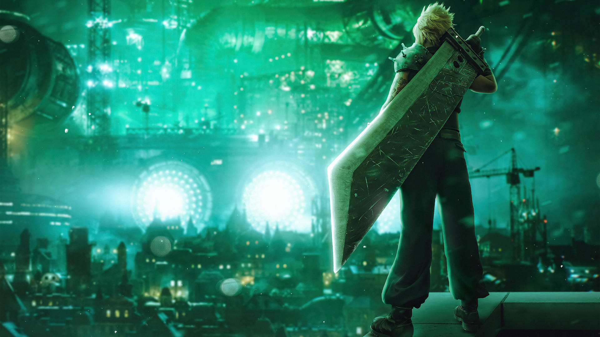 Ff7 Cloud Standing Background