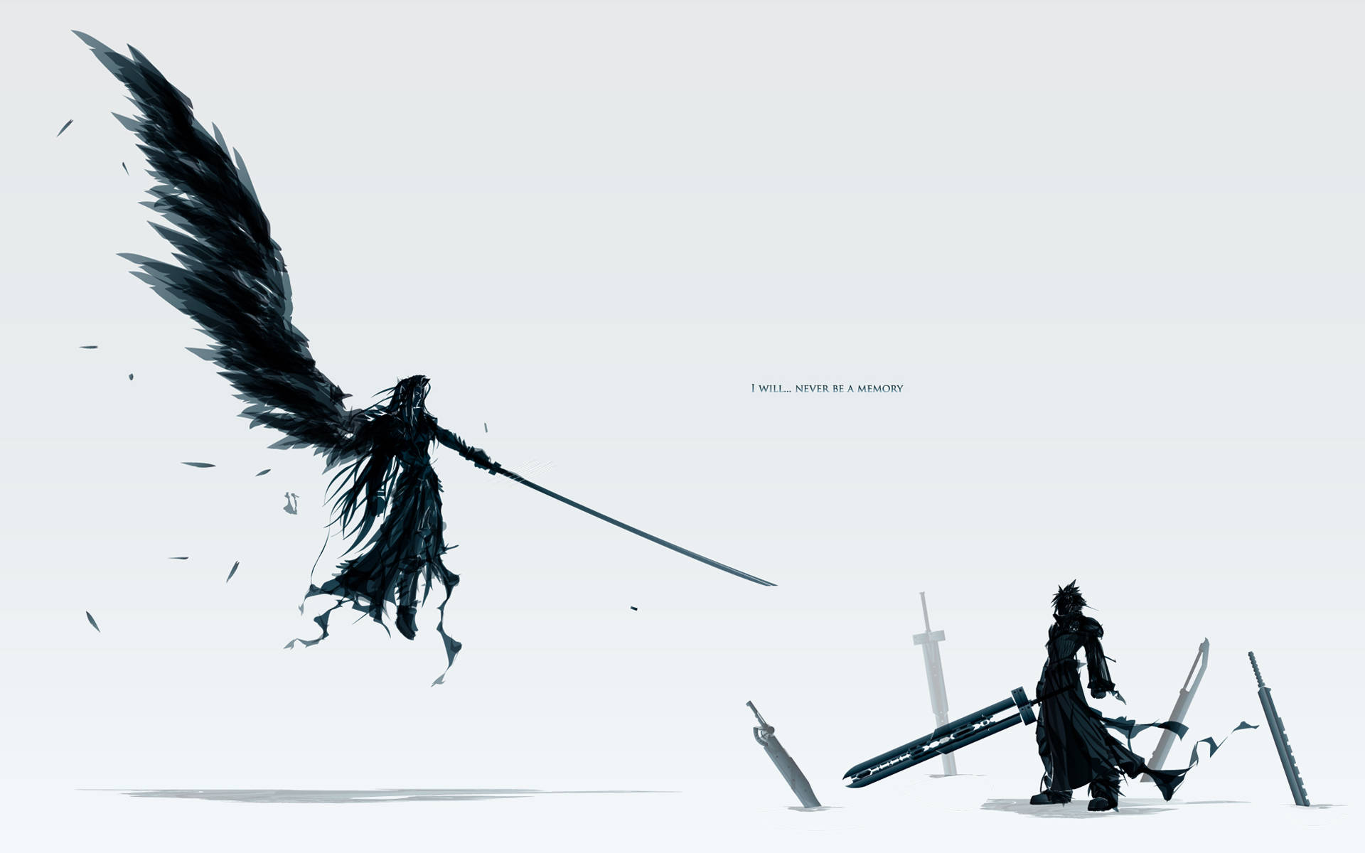 Ff7 Sephiroth Cloud Silhouette Background