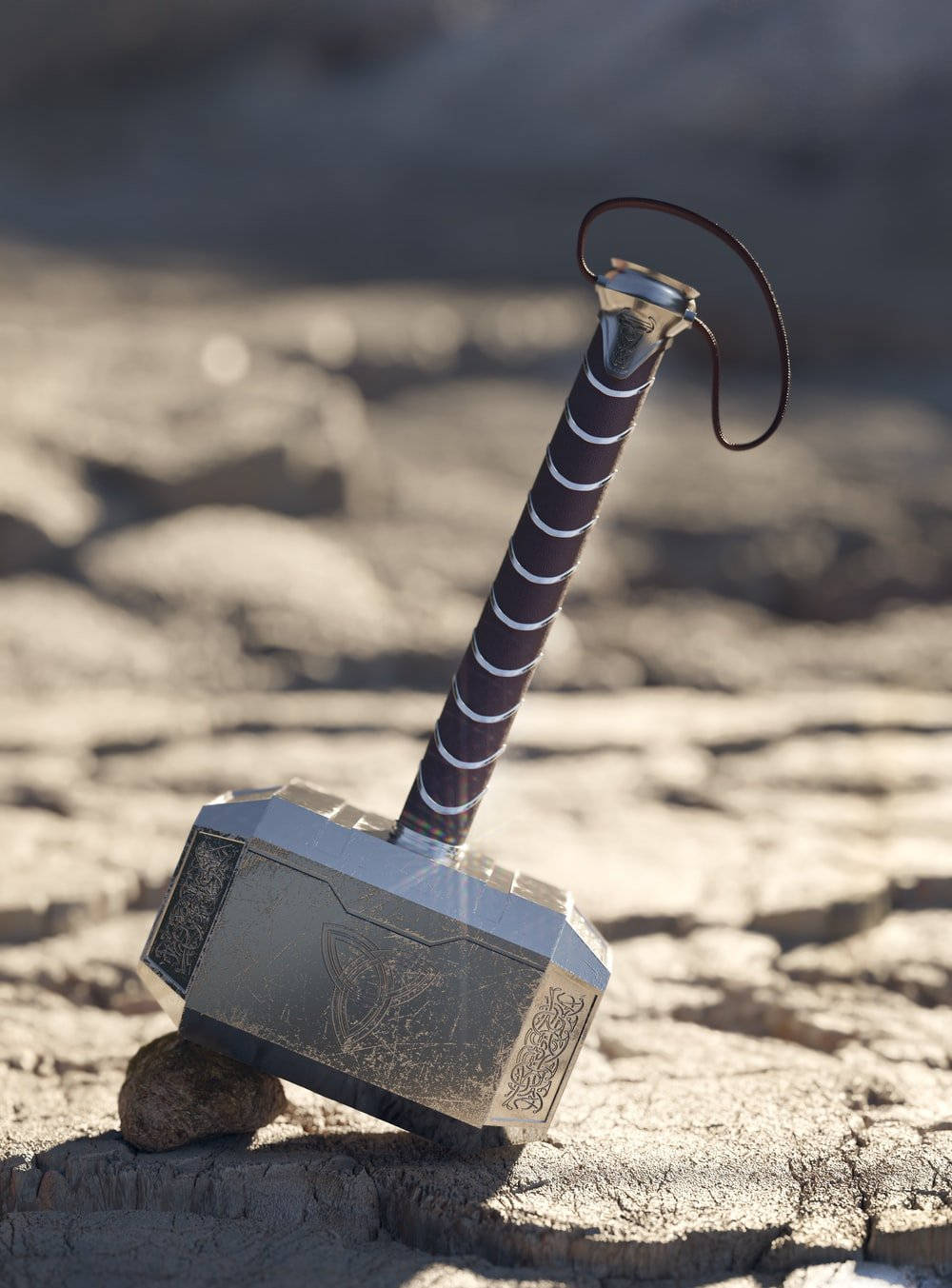 Fictional Thor Hammer Actual Photo Background