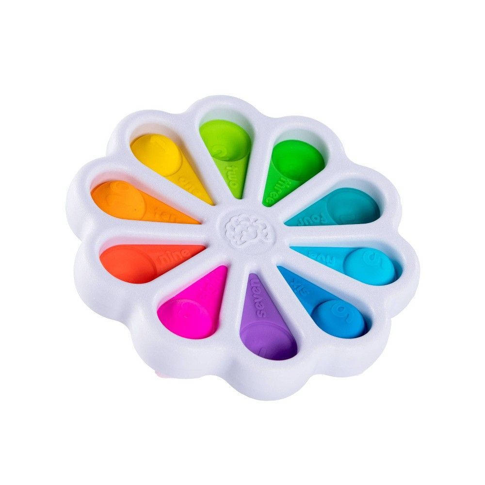 Fidget Pop-it Toy In Bright Vibrant Colors Arranged In An Alphabetical Pattern. Background