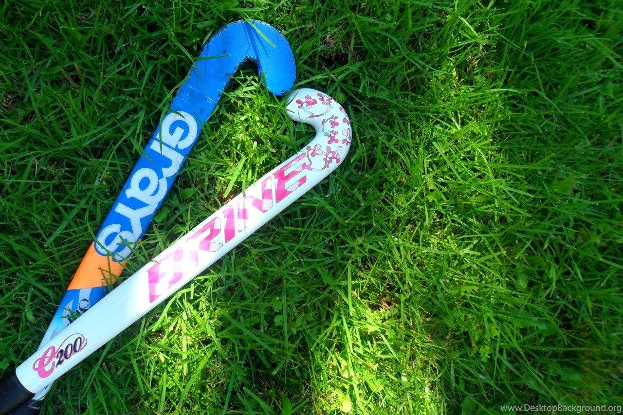 Field Hockey Sticks Heart-shaped Background