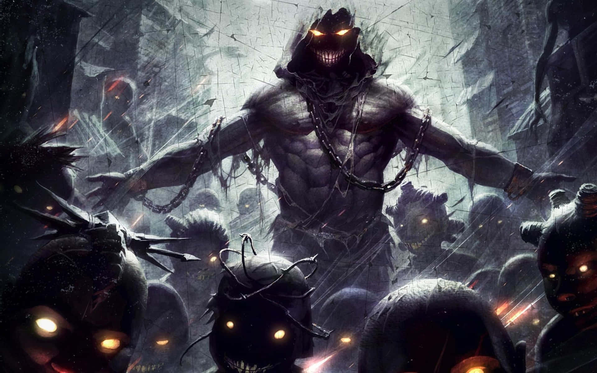 Fierce And Enigmatic Cool Demon Background