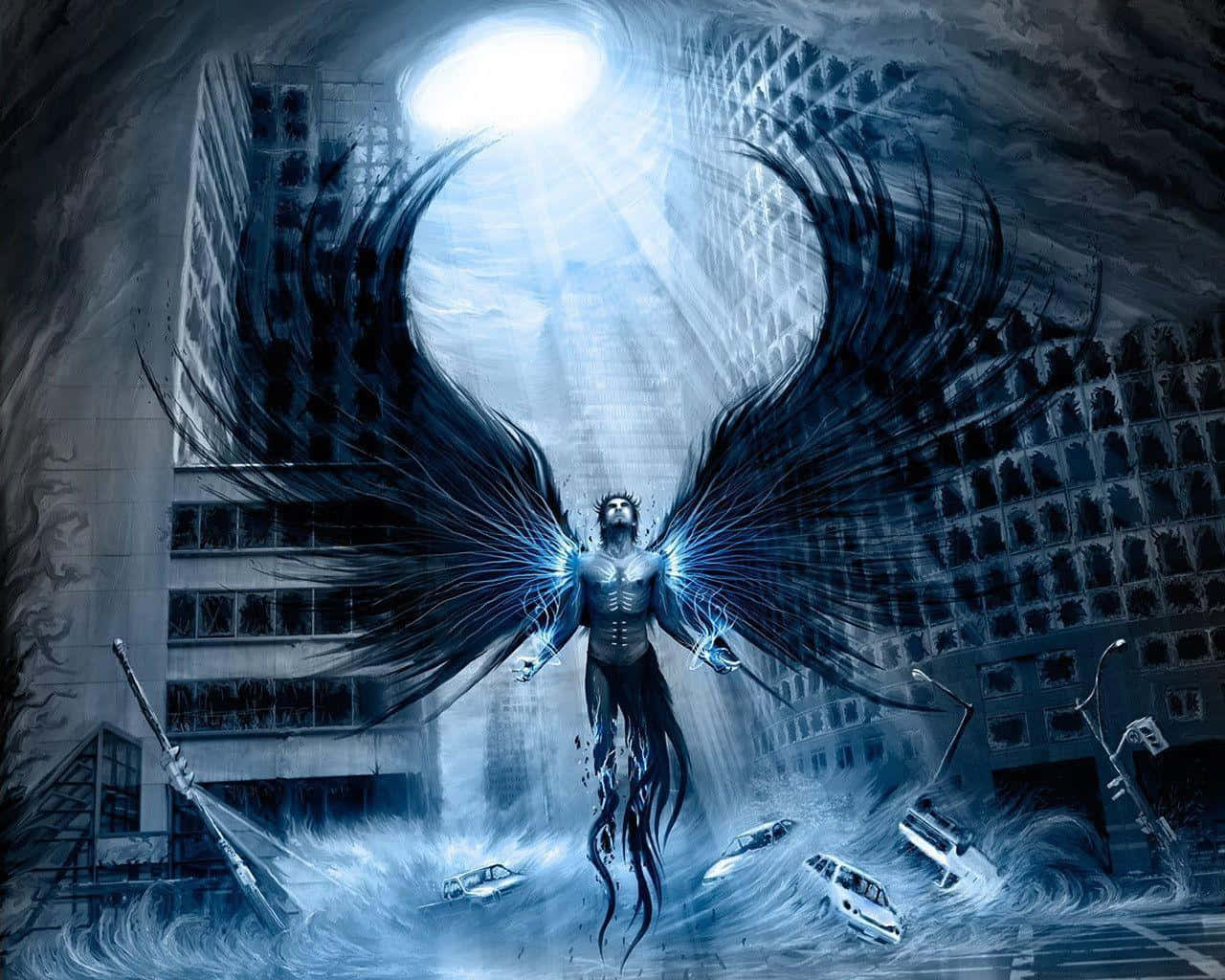 Fierce And Intriguing Cool Demon Background