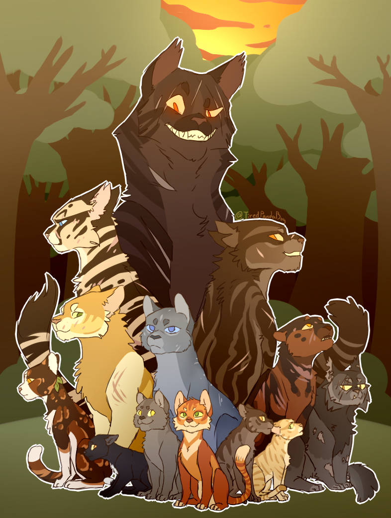 Fierce And Noble Felines - An Ensemble Of Warrior Cats Background