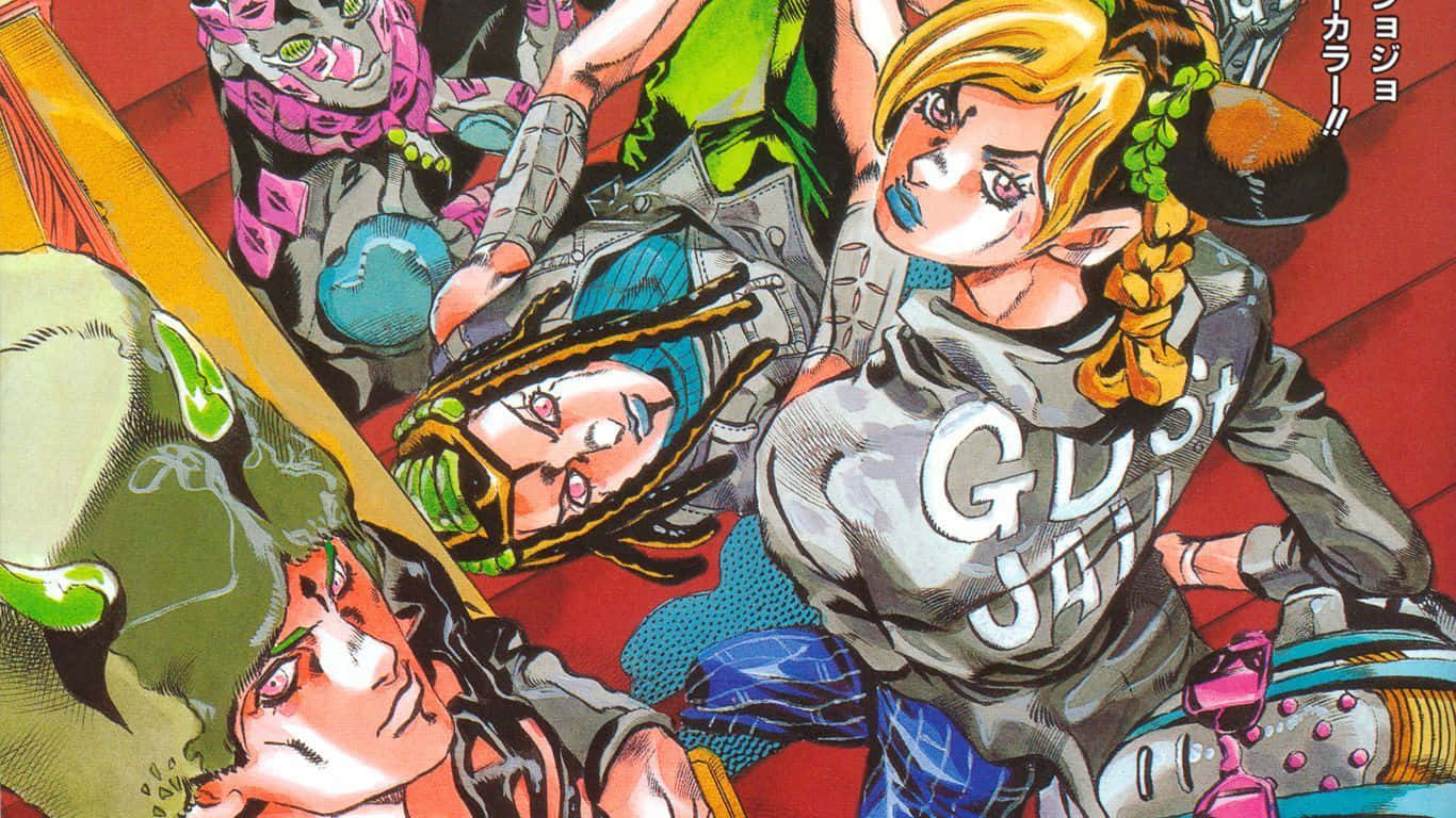 “fierce And Stylish Adventure With Jojo Manga” Background