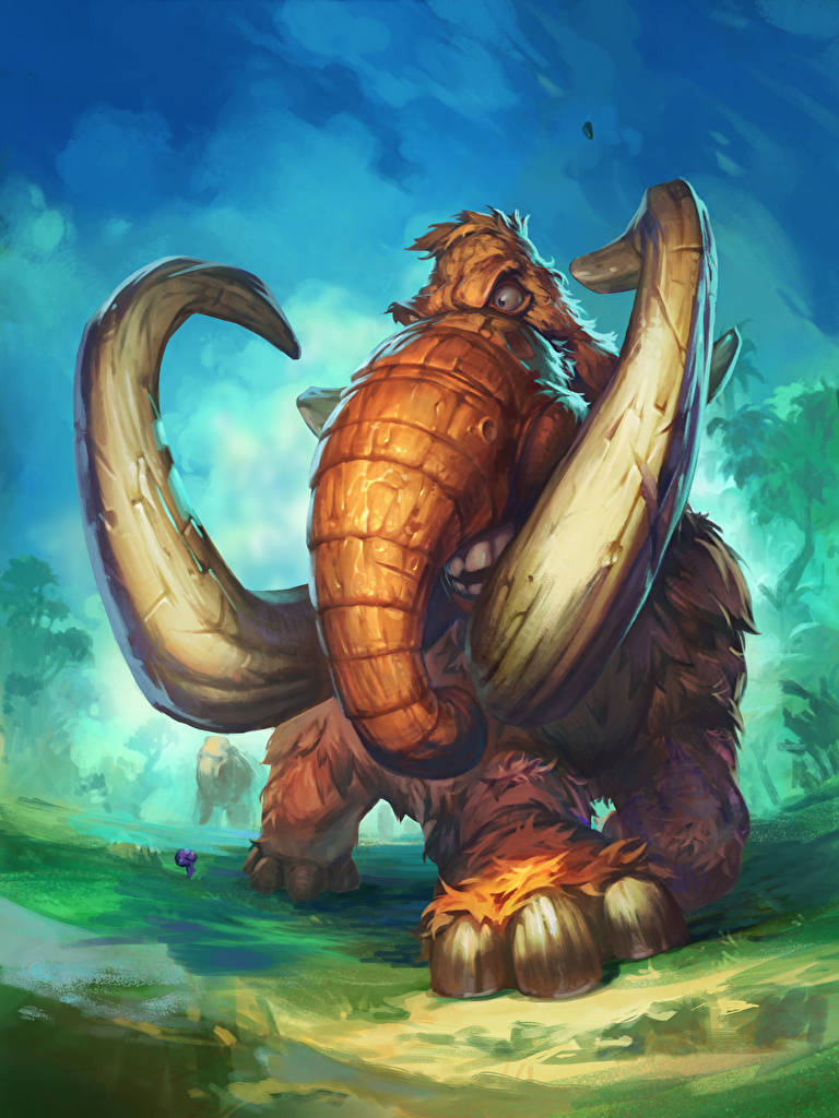 Fierce Angry Mammoth Background