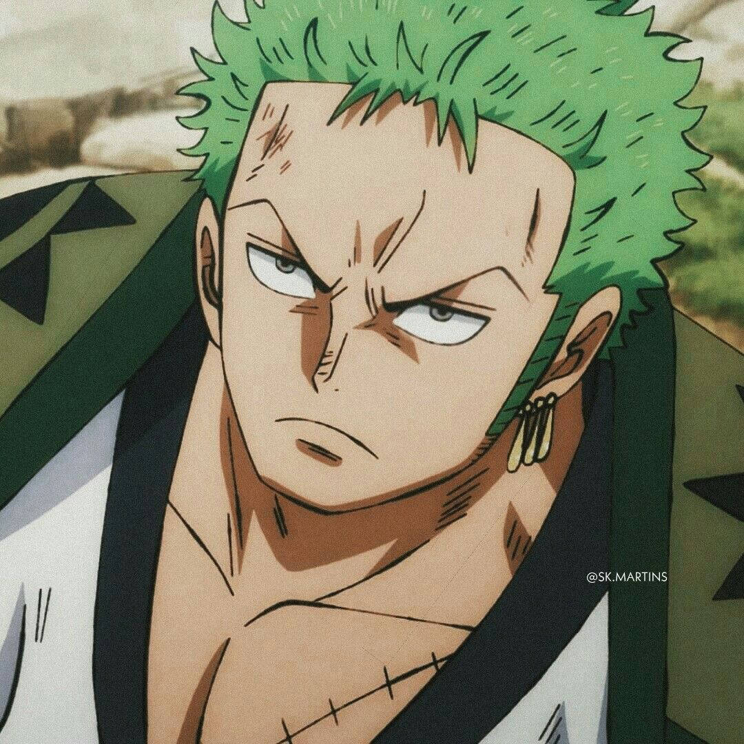 Fierce Anime Roronoa Zoro Pfp Background