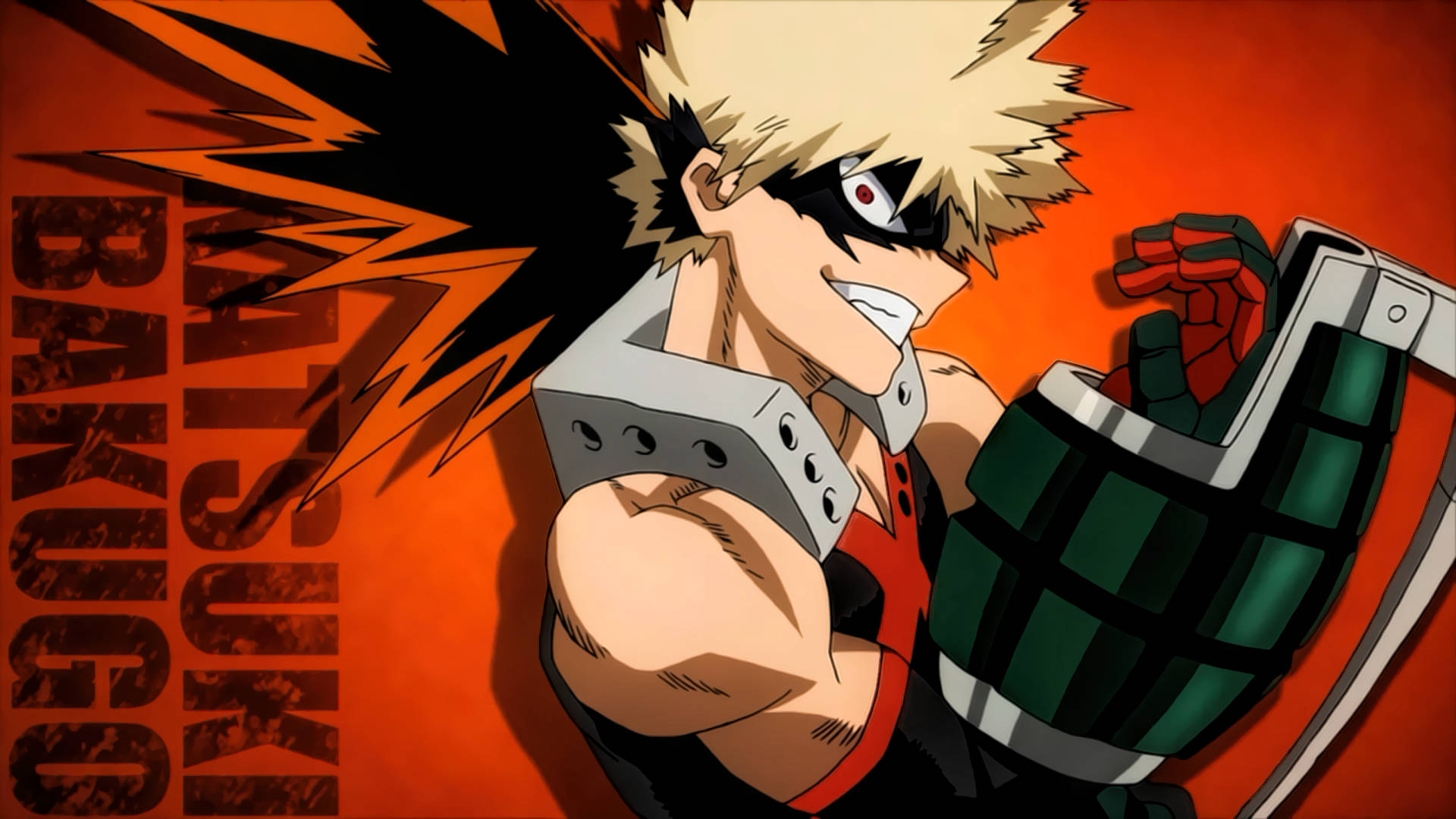 Fierce Bakugo Orange Background