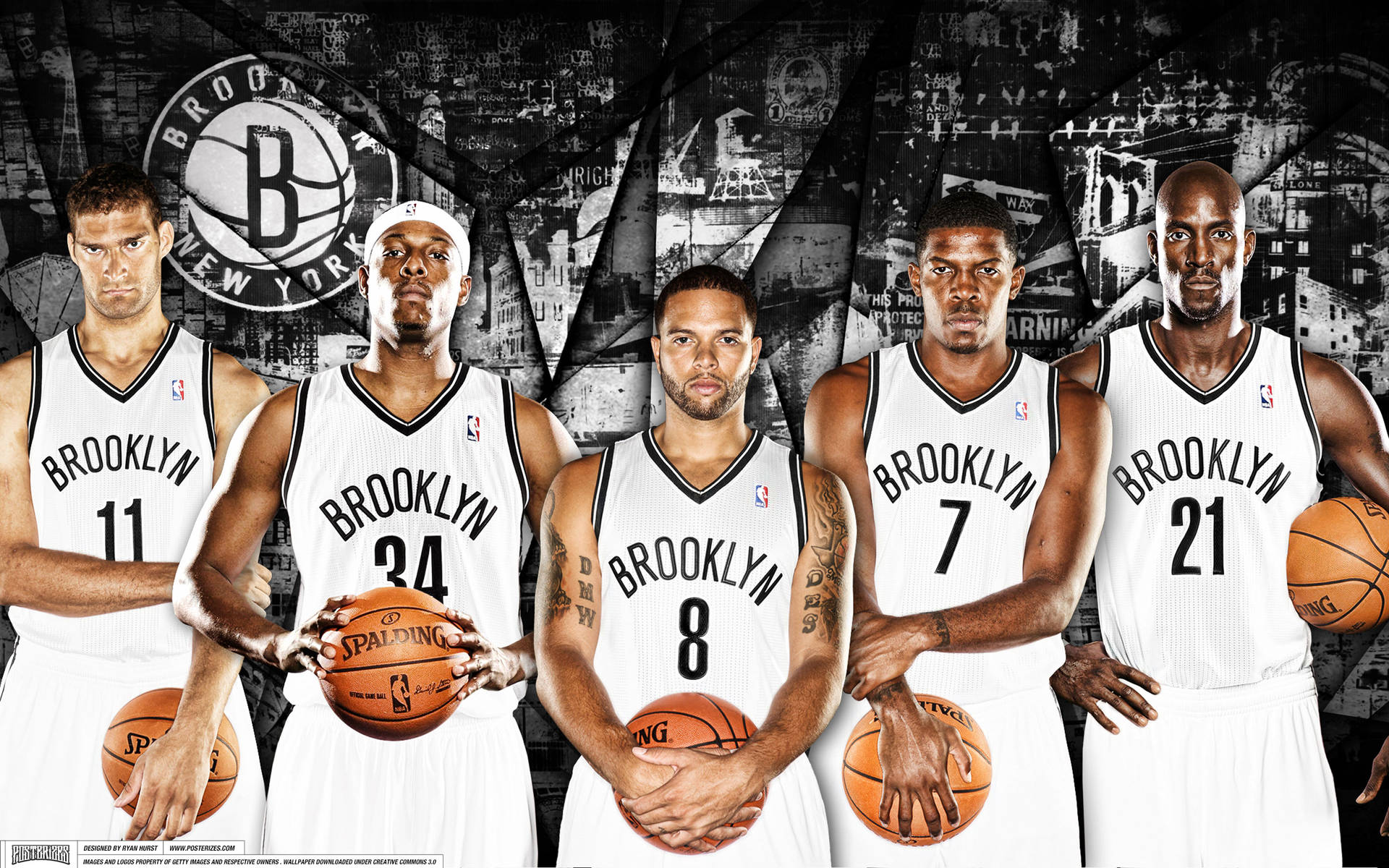 Fierce Brooklyn Nets Players Background