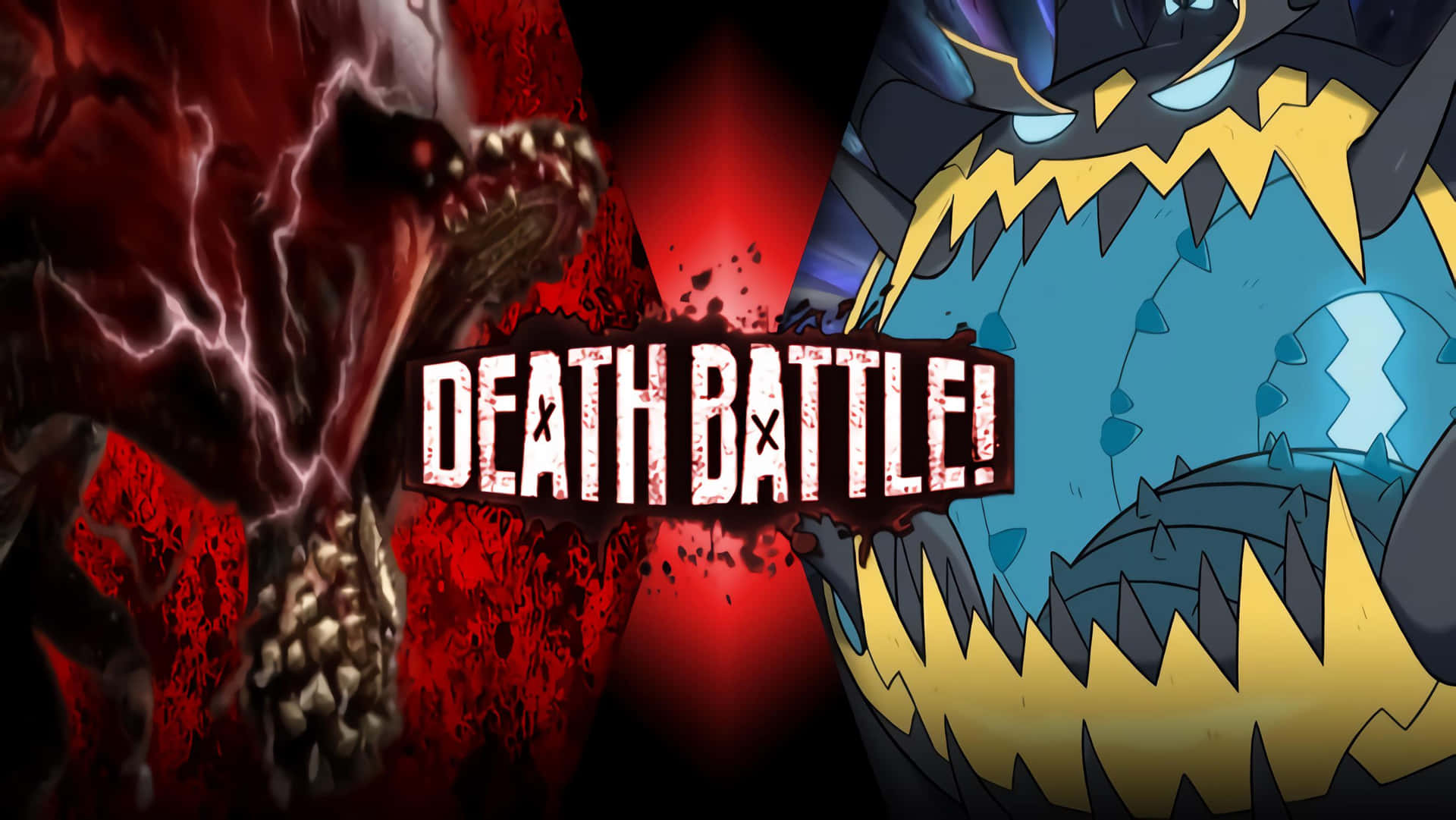 Fierce Guzzlord In Battle Scene Background