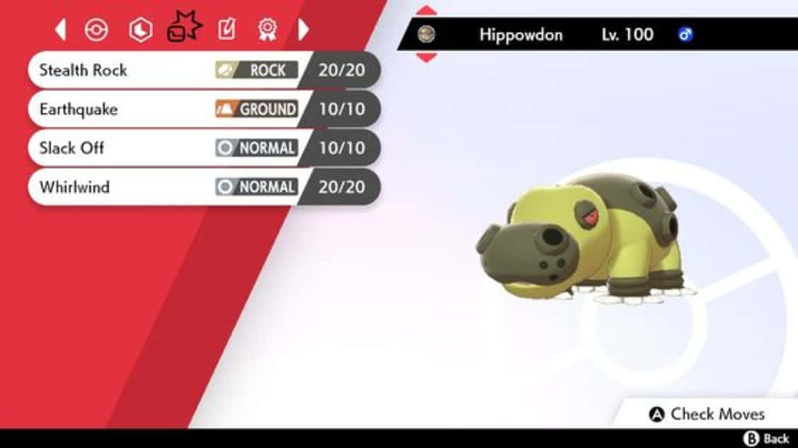 Fierce Hippowdon In Battle Stance Background
