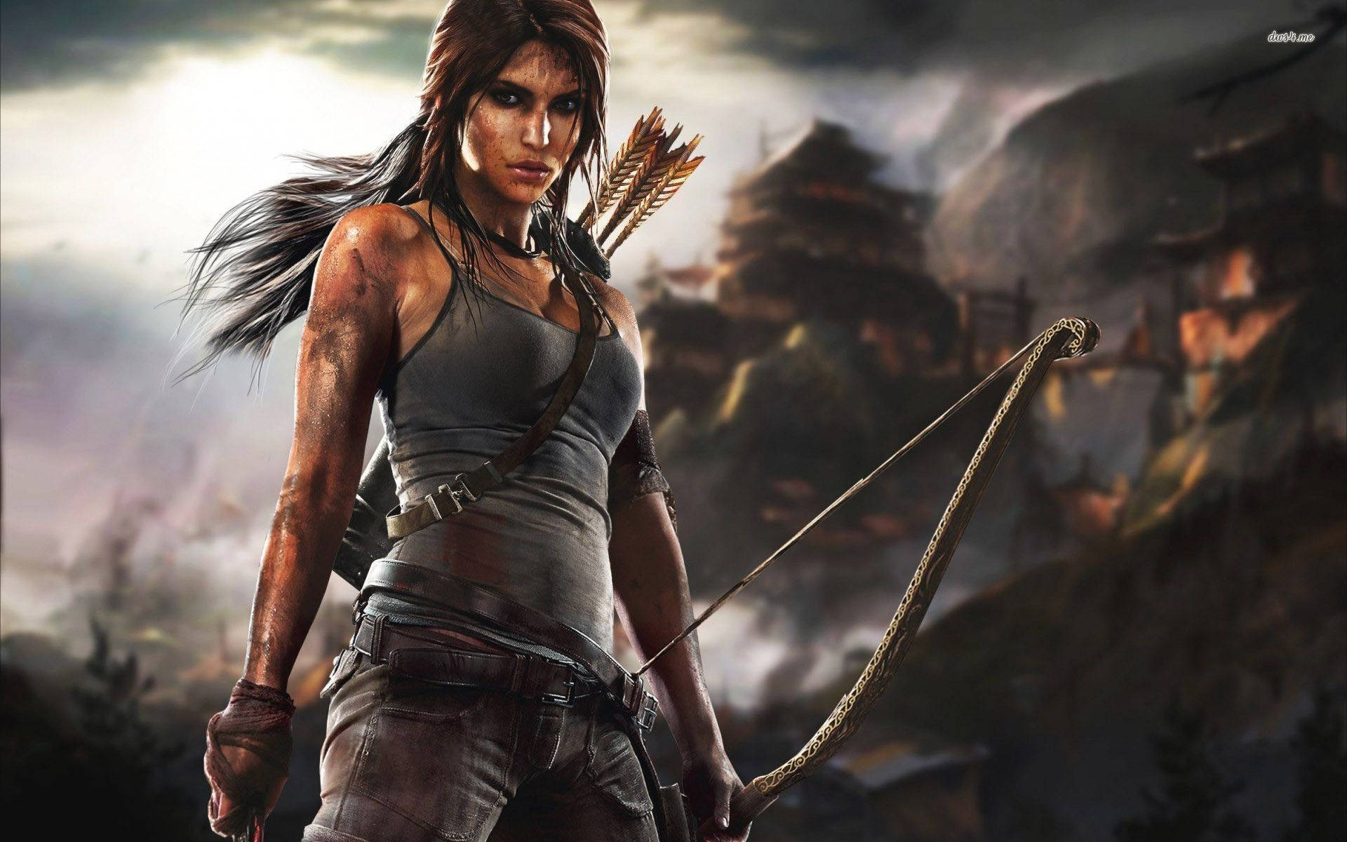 Fierce Lara Croft Tomb Raider Background