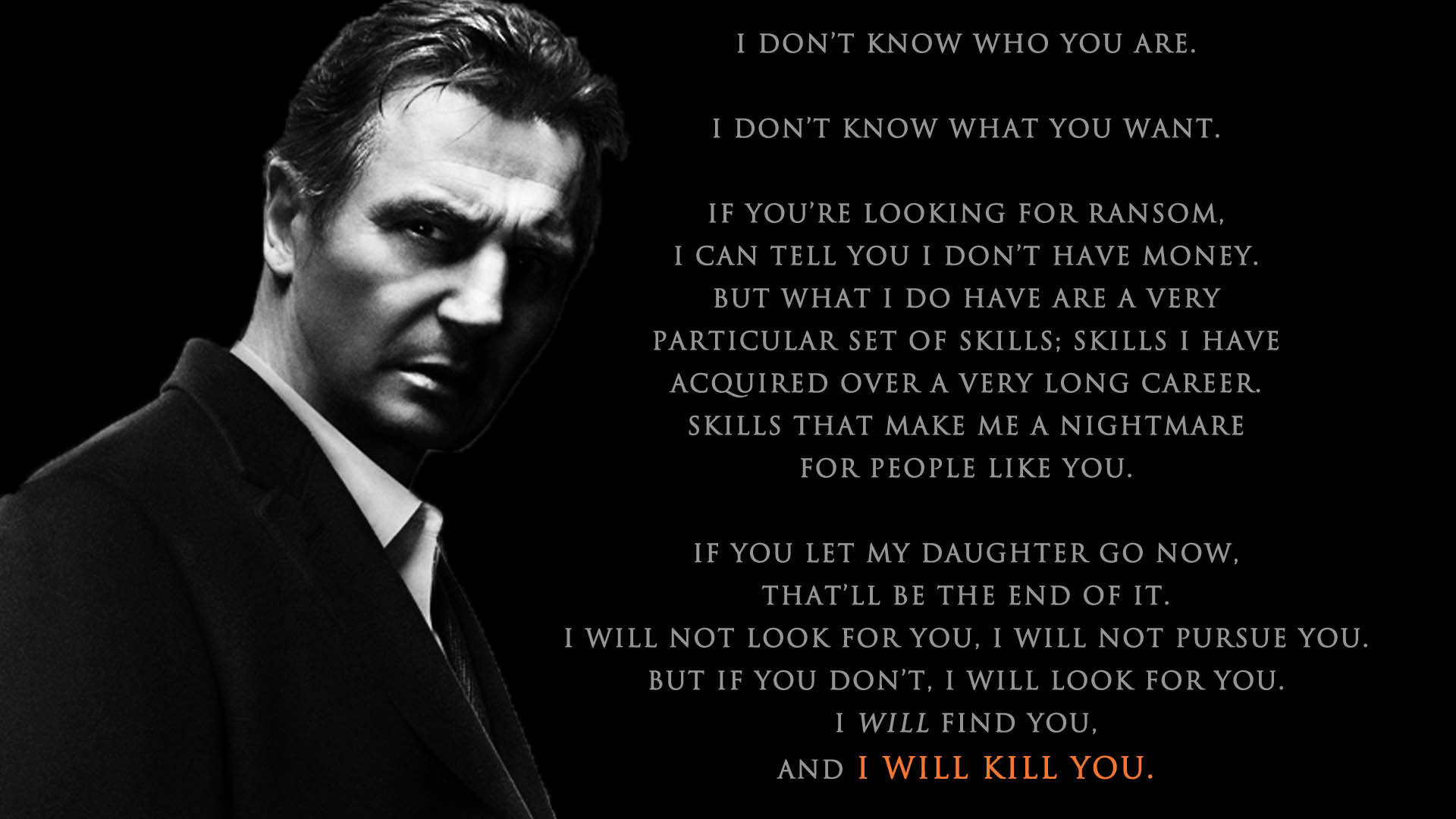 Fierce Liam Neeson In Taken Movie Background