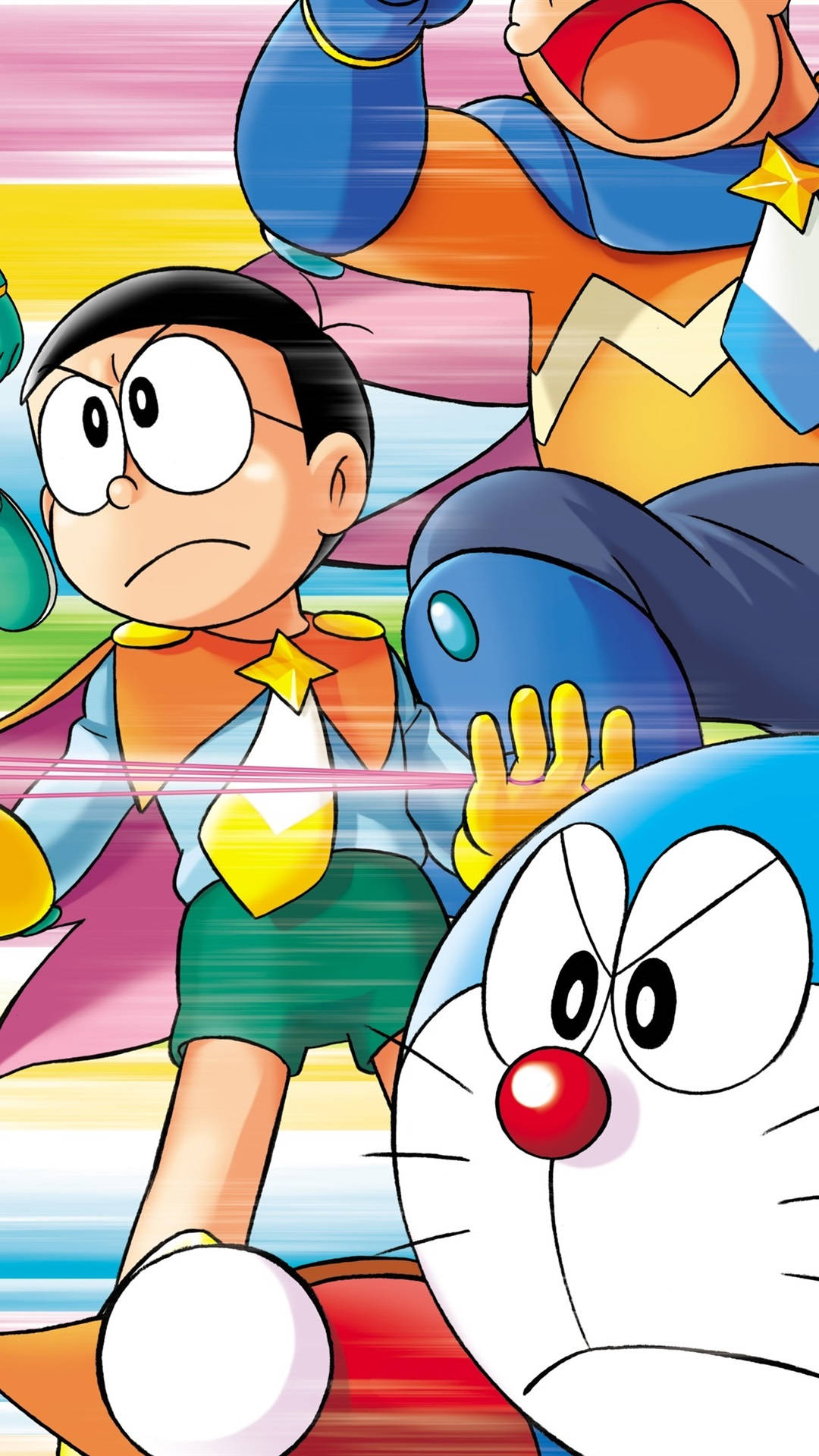 Fierce Nobita And Doraemon Iphone Background