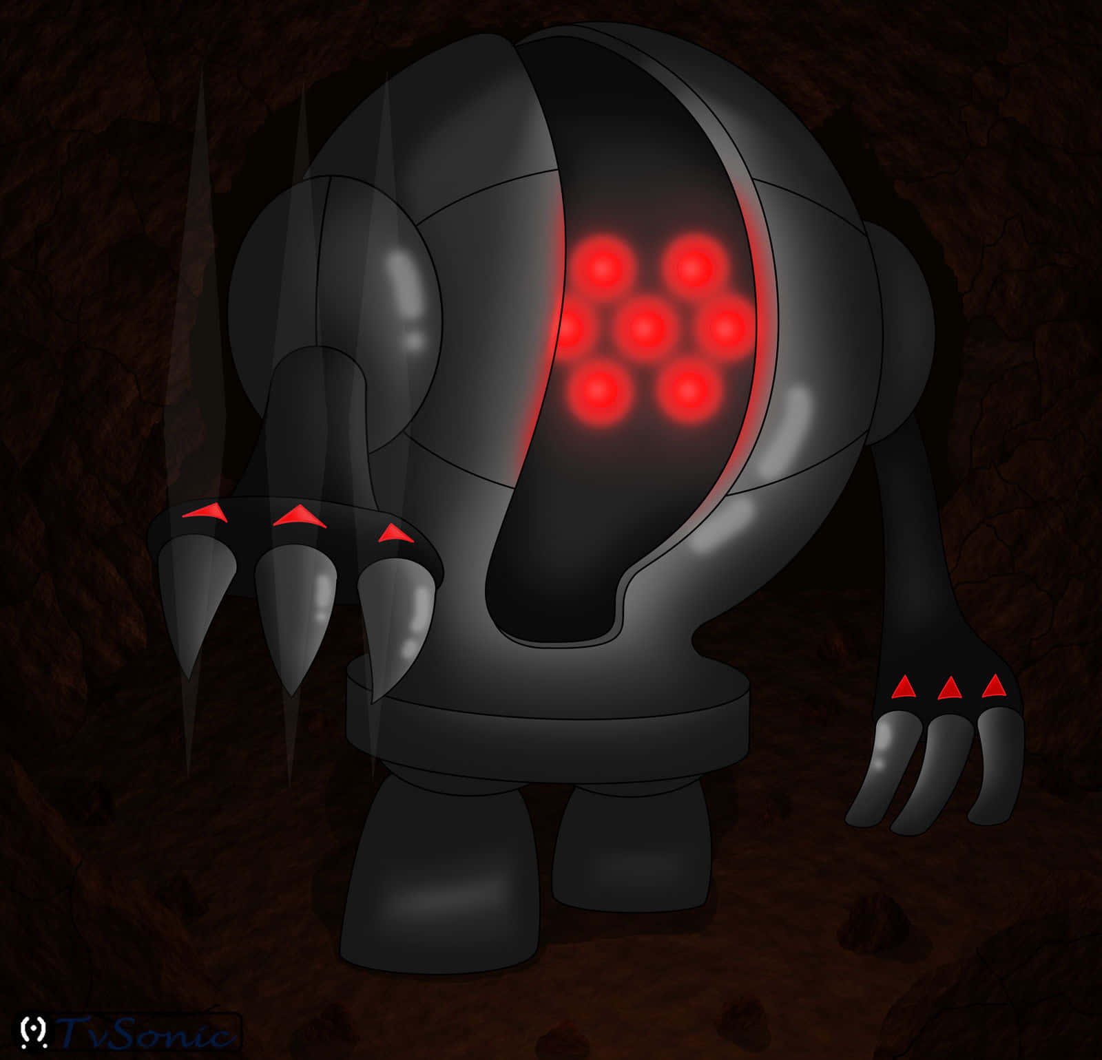 Fierce Registeel Unleashing Its Metallic Claws Background