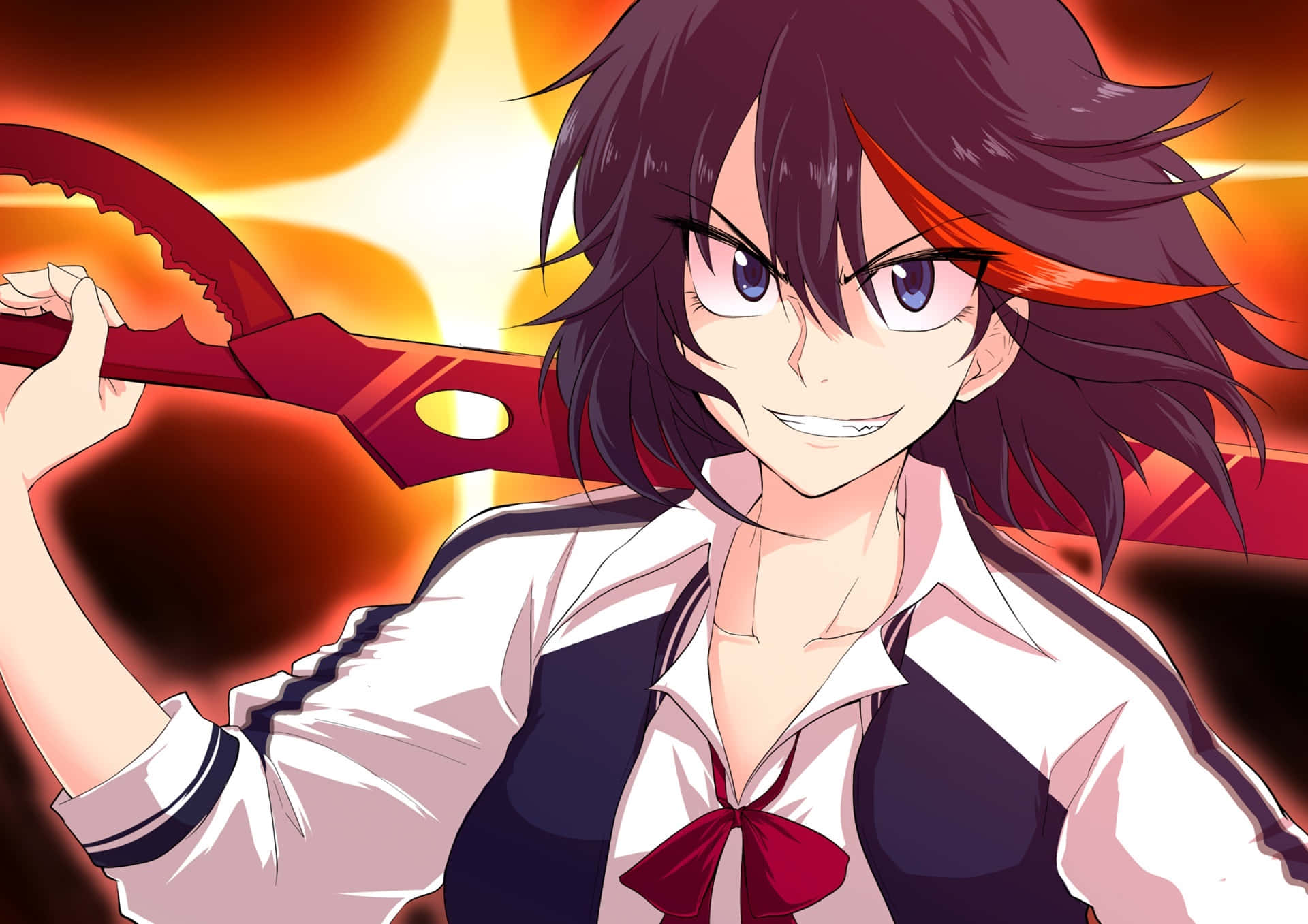 Fierce Ryuko Matoi In Action