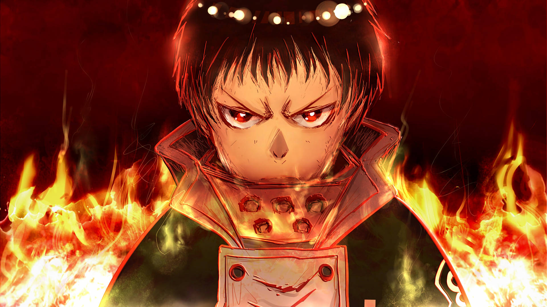 Fierce Shinra Fire Anime Background