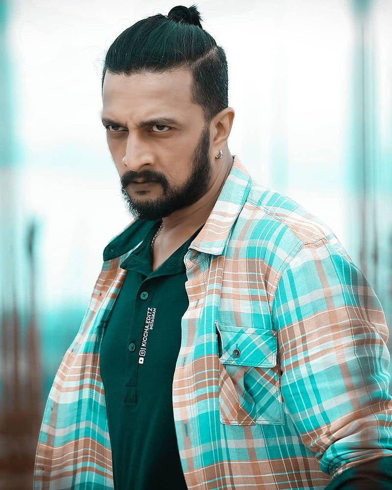 Fierce Sudeep In Checkered Polo