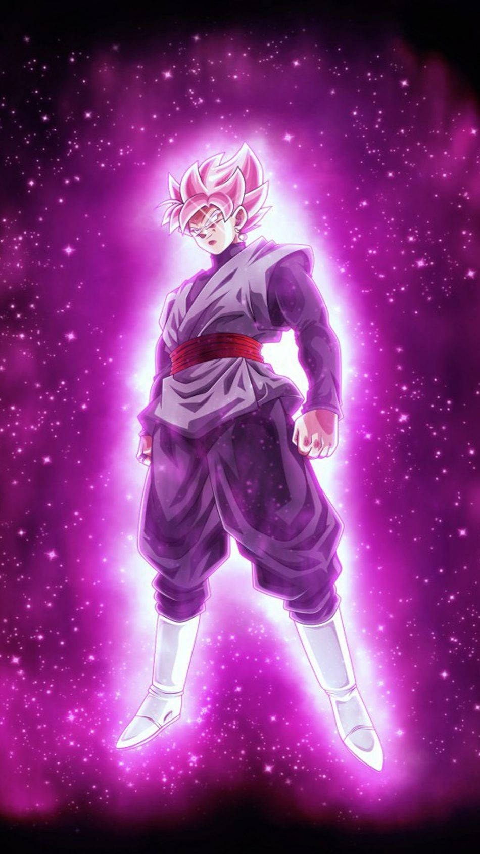 Fierce Super Saiyan Black Goku Phone Wallpaper Background