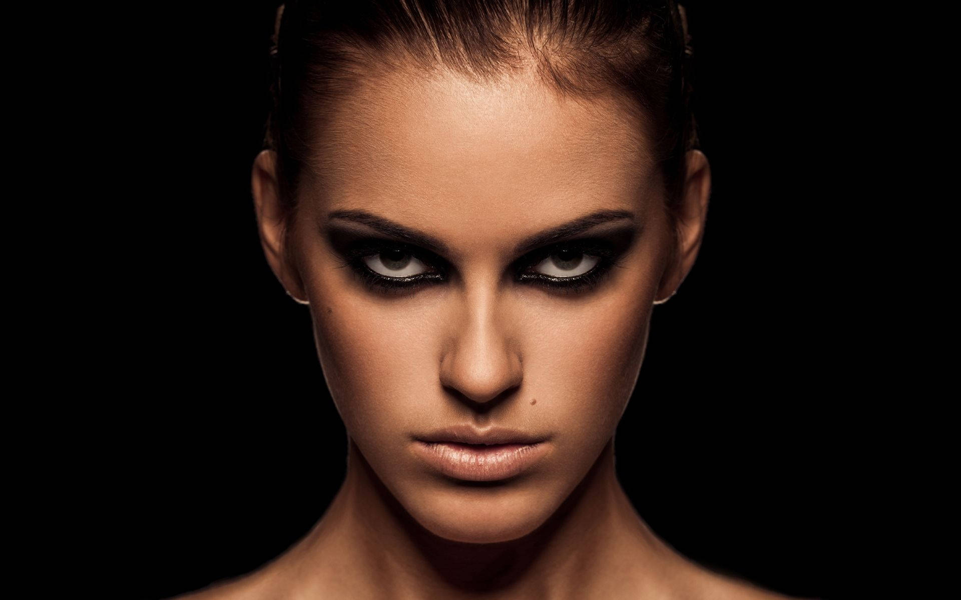 Fierce Woman Face Background