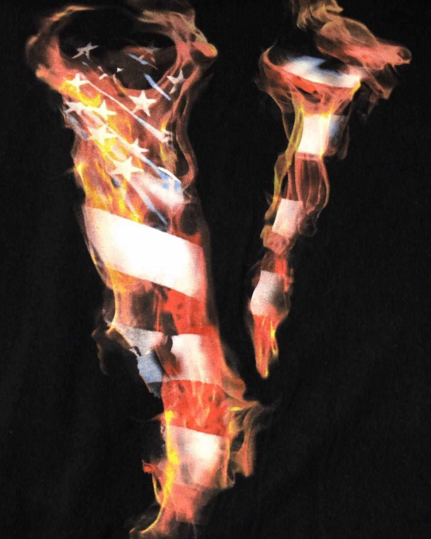 Fiery American Vlone Logo Background