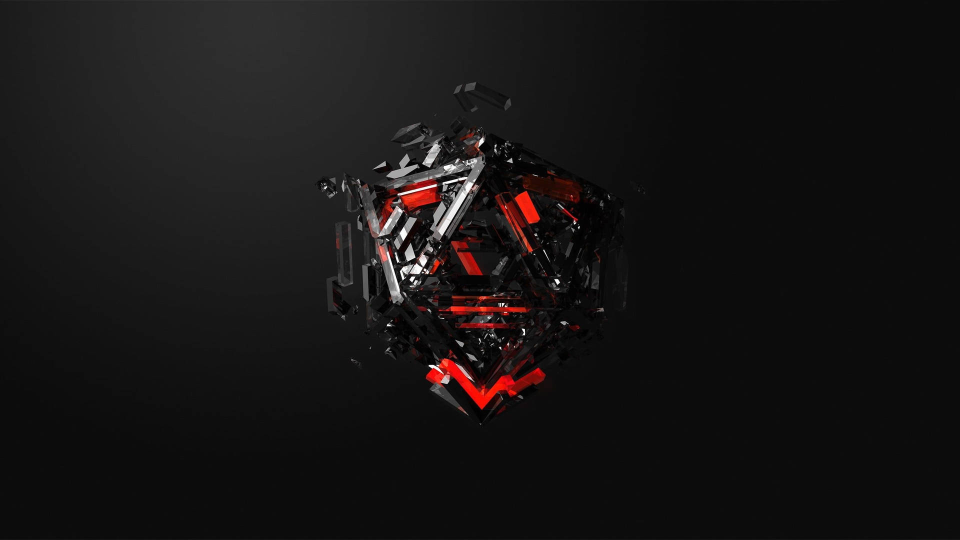 Fiery Ball Black 3d Background